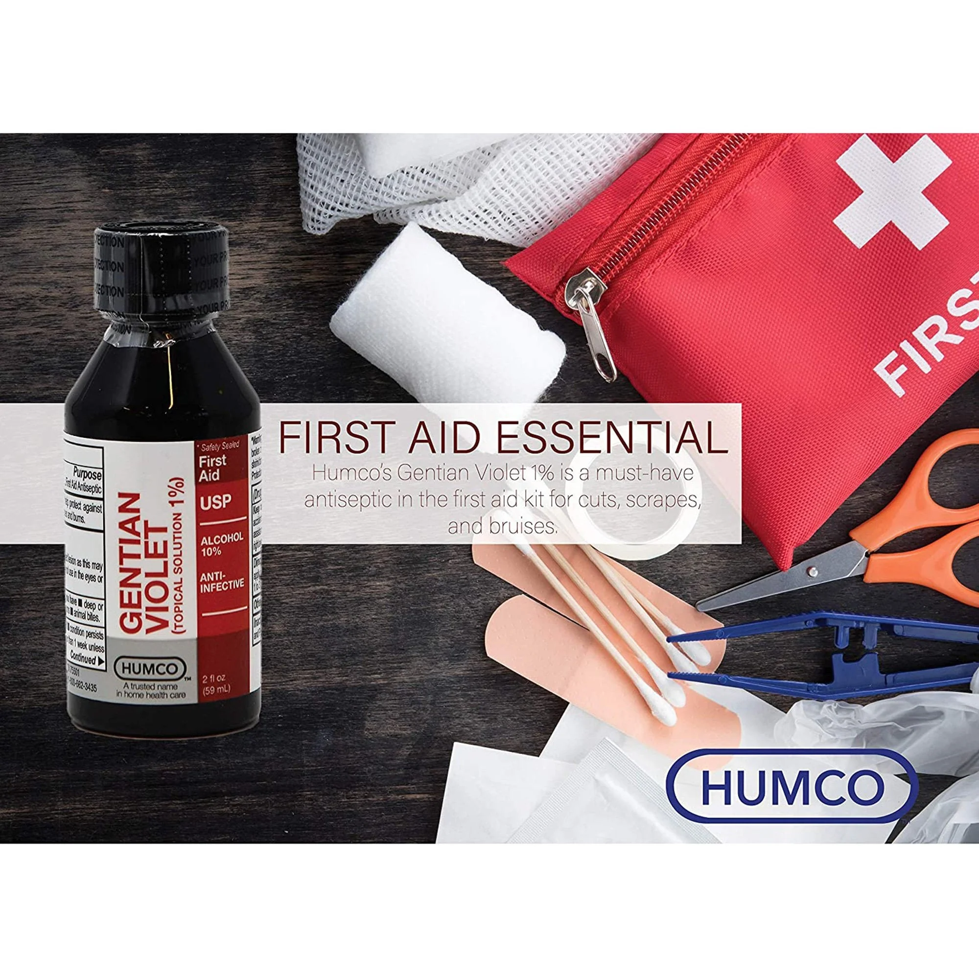 Humco Humco Gentian Violet First Aid Antibiotic, 2-ounce Bottle - Image 4