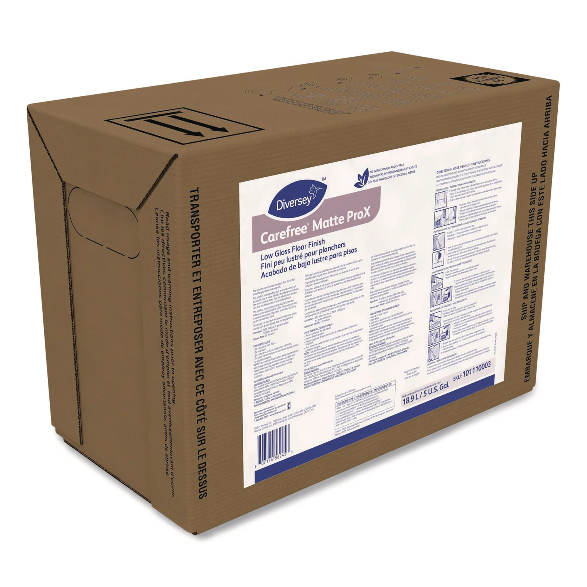 Essendant Co/United Stationers Floor Finish Diversey Carefree Matte P Liquid 5 gal. Bag In Box Ammonia Scent - Image 2
