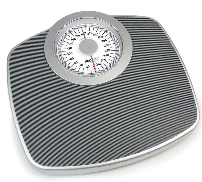 Hopkins Medical Products Floor Scale Dial Display 400 lbs. / 181 kg Capacity Gray Analog