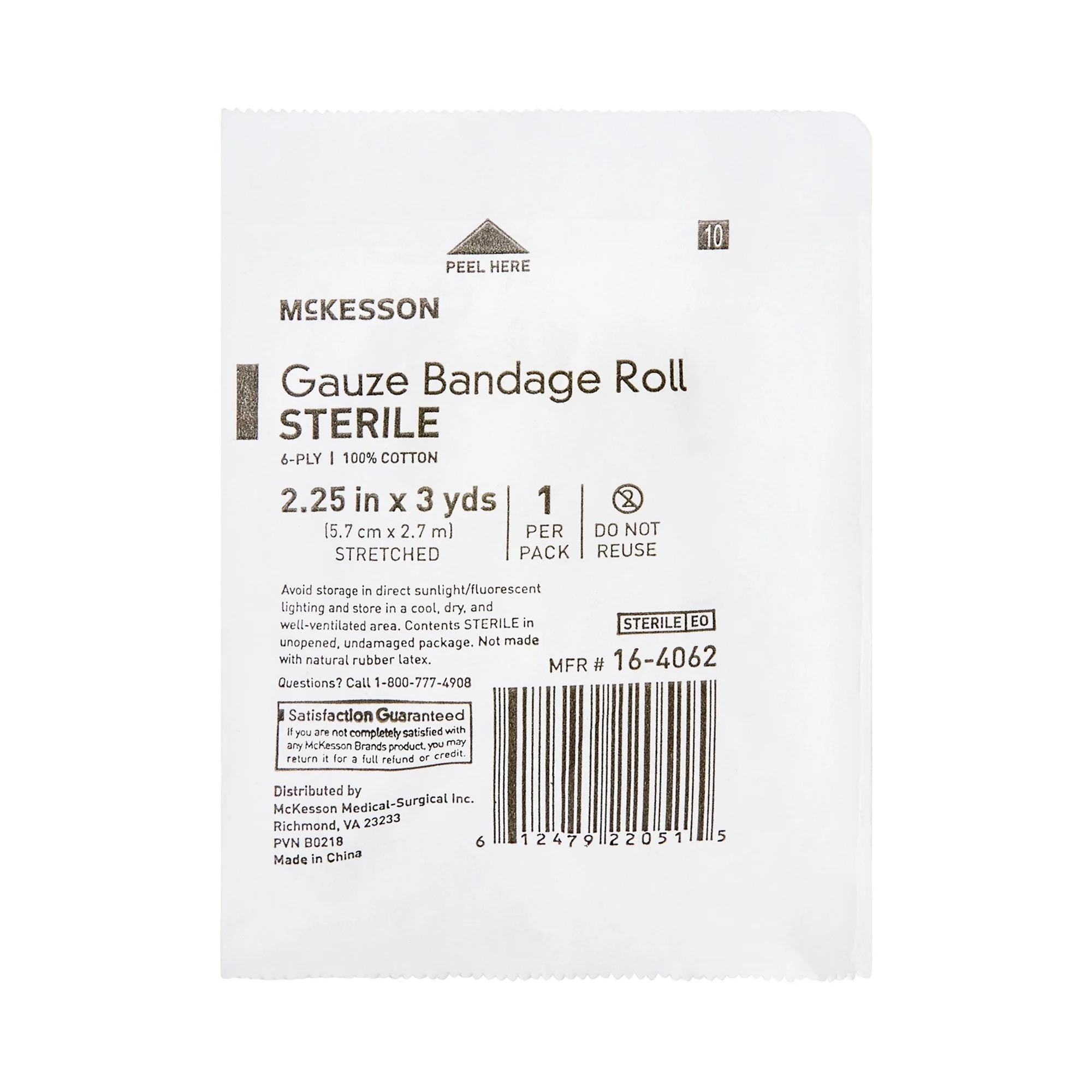 McKesson Brand McKesson Sterile Fluff Bandage Roll, 2-1/4 Inch x 3 Yard, Six-Ply (96/CS) - Image 3