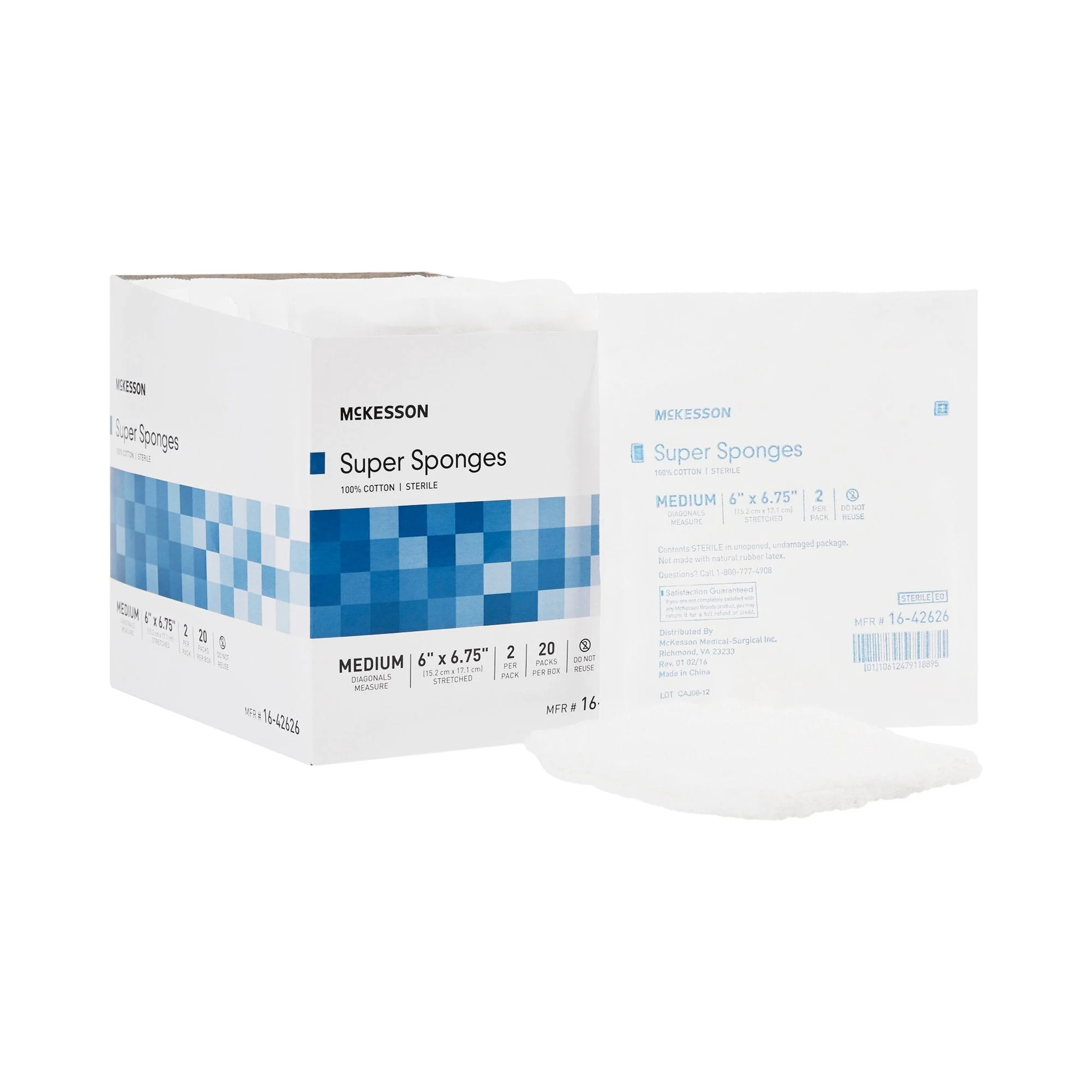 McKesson Brand McKesson Sterile Fluff Dressing, 6 x 6-3/4 Inch (240/CS)
