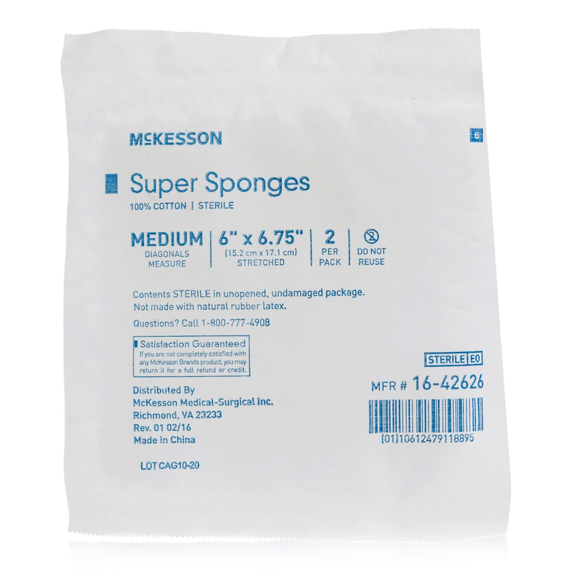 McKesson Brand McKesson Sterile Fluff Dressing, 6 x 6-3/4 Inch (240/CS) - Image 3