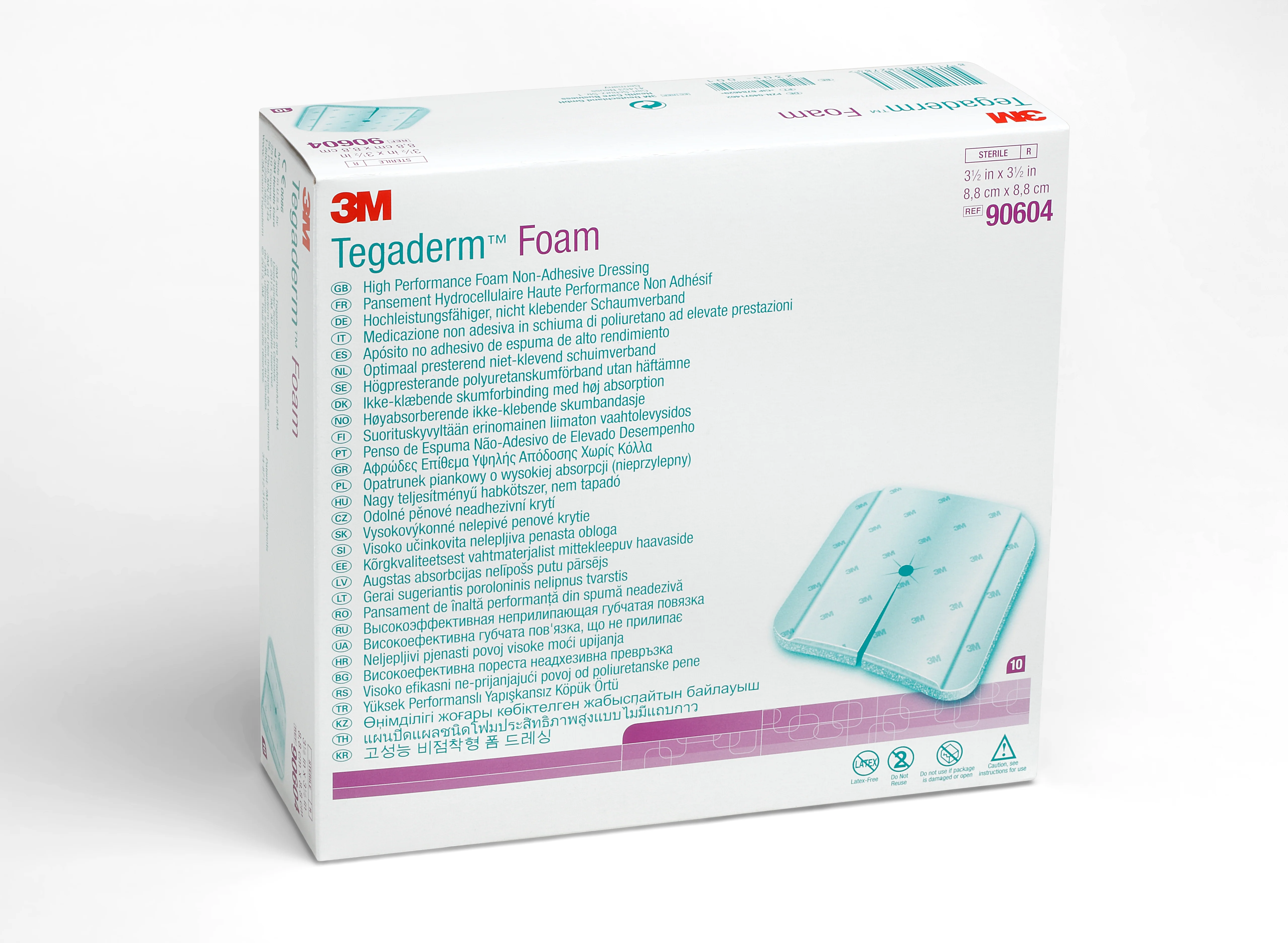 Solventum Corporation 3M Tegaderm High Performance without Border Foam Dressing, 8.8 x 8.8 cm (40/CS)