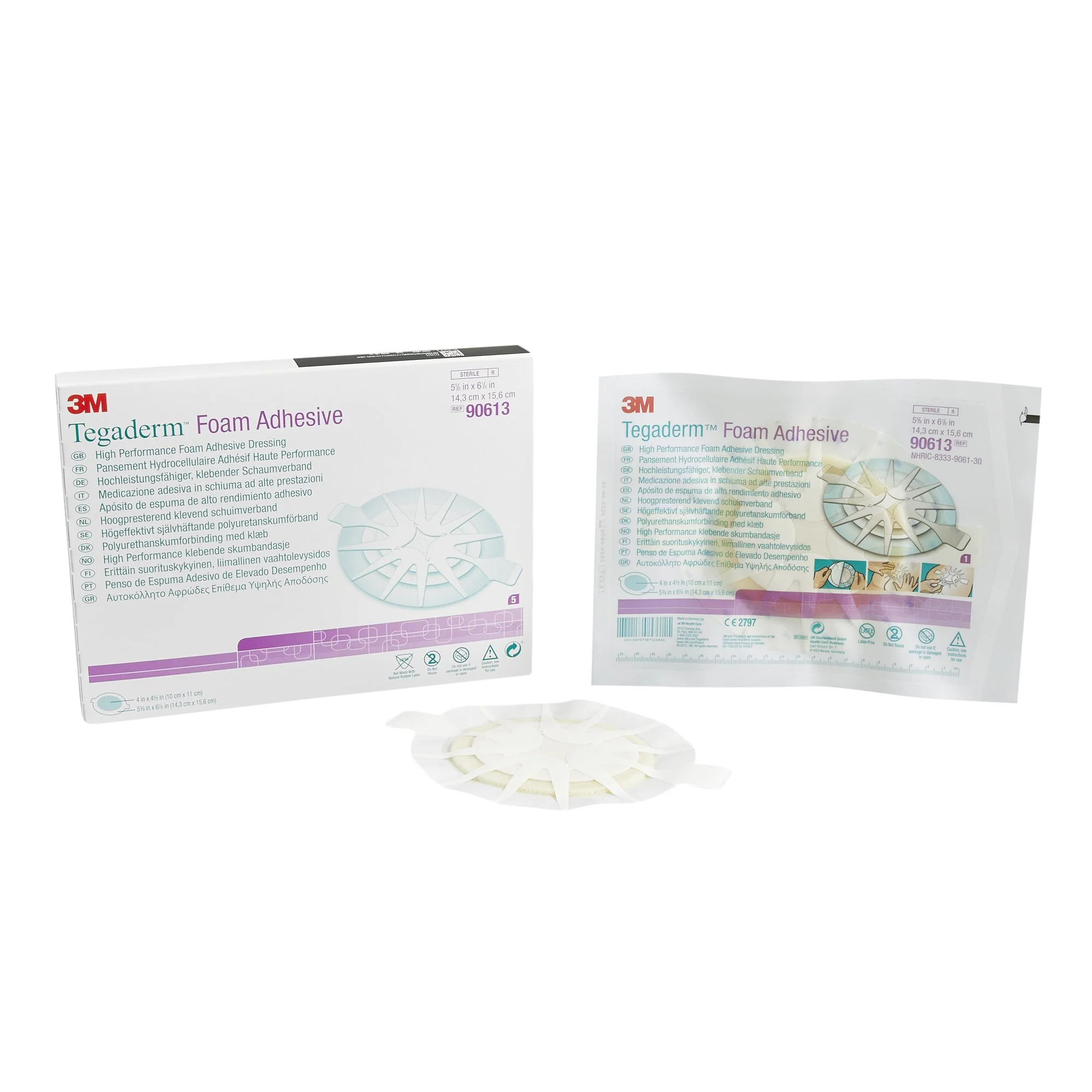 Solventum Corporation 3M Tegaderm High Performance Adhesive w/ Border Foam Dressing, 14.3 x 15.6 cm (30/CS)
