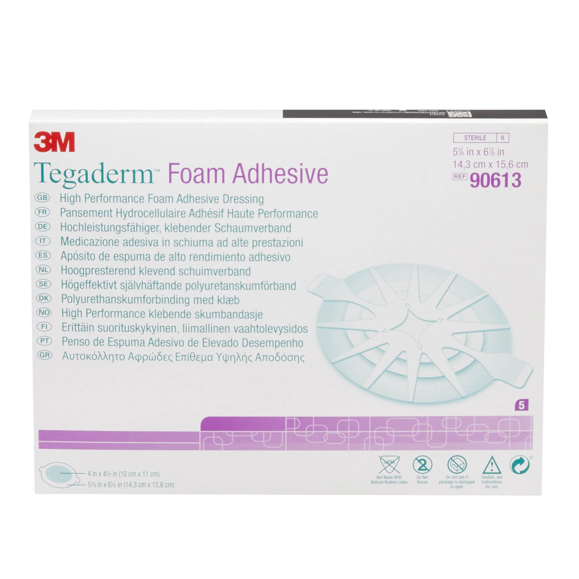 Solventum Corporation 3M Tegaderm High Performance Adhesive w/ Border Foam Dressing, 14.3 x 15.6 cm (30/CS) - Image 2