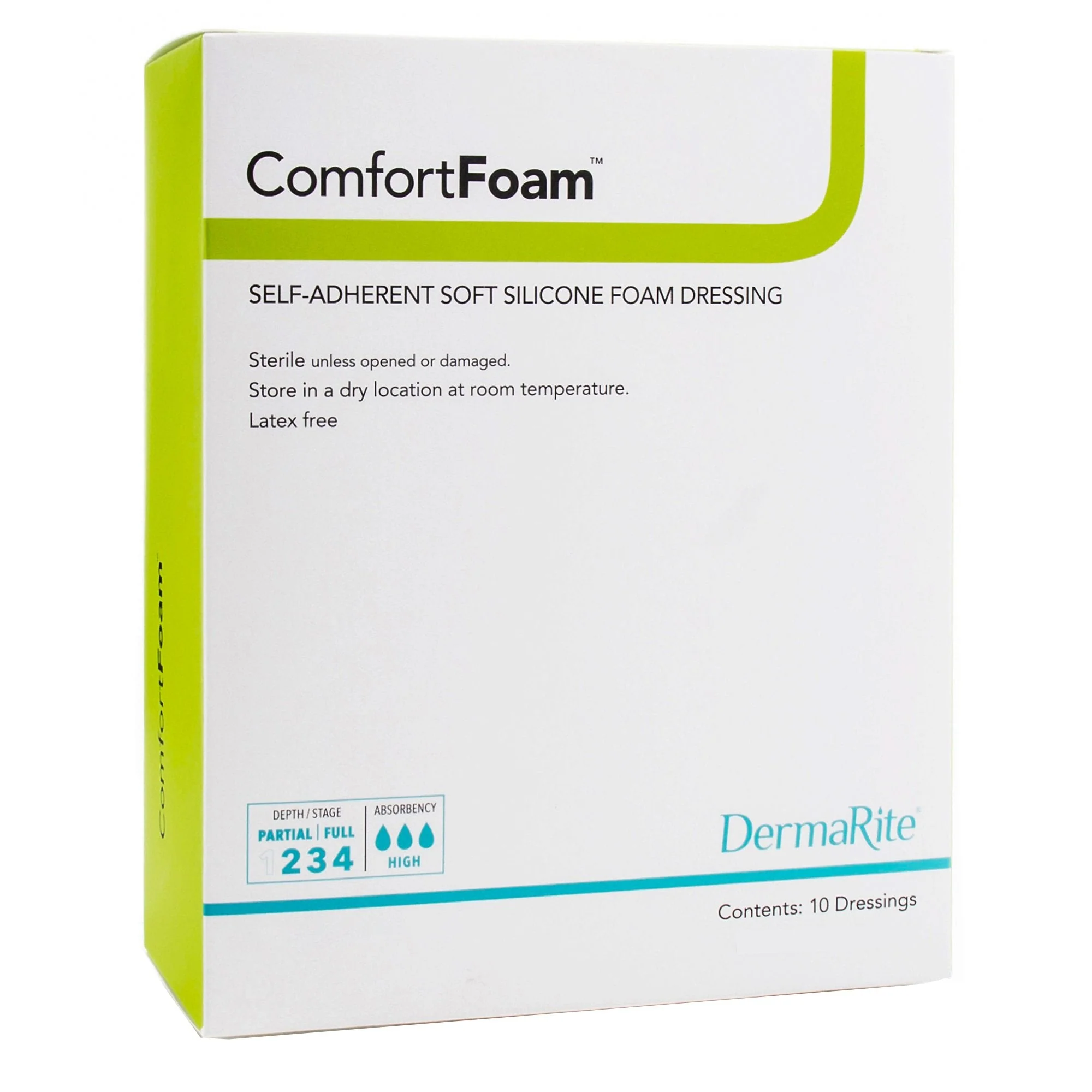 Sion Brands LLC ComfortFoam Silicone Adhesive without Border Silicone Foam Dressing, 4 x 5 Inch (10/BX) - Image 2
