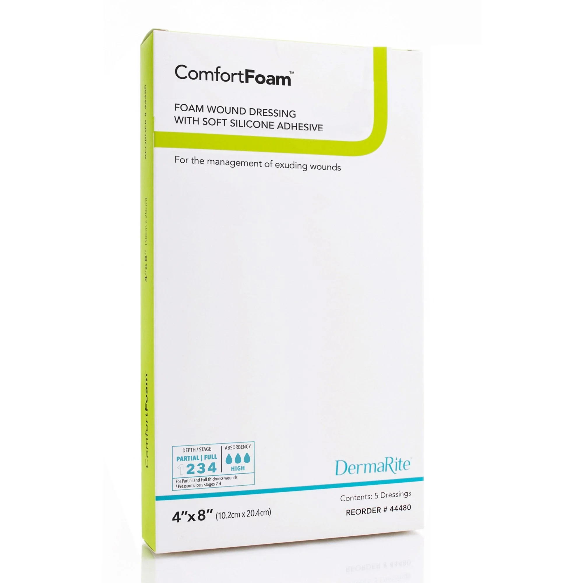 Sion Brands LLC ComfortFoam Border Foam Wound Dressing with Silicone Adhesive, 10.2 x 20.4 cm (5/BX) - Image 2