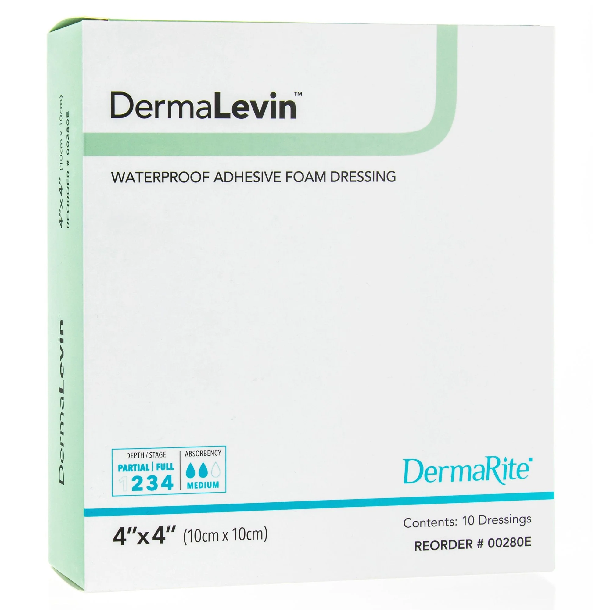 Sion Brands LLC DermaLevin Adhesive with Border Foam Dressing, 4 x 4 Inch (10/BX) - Image 2