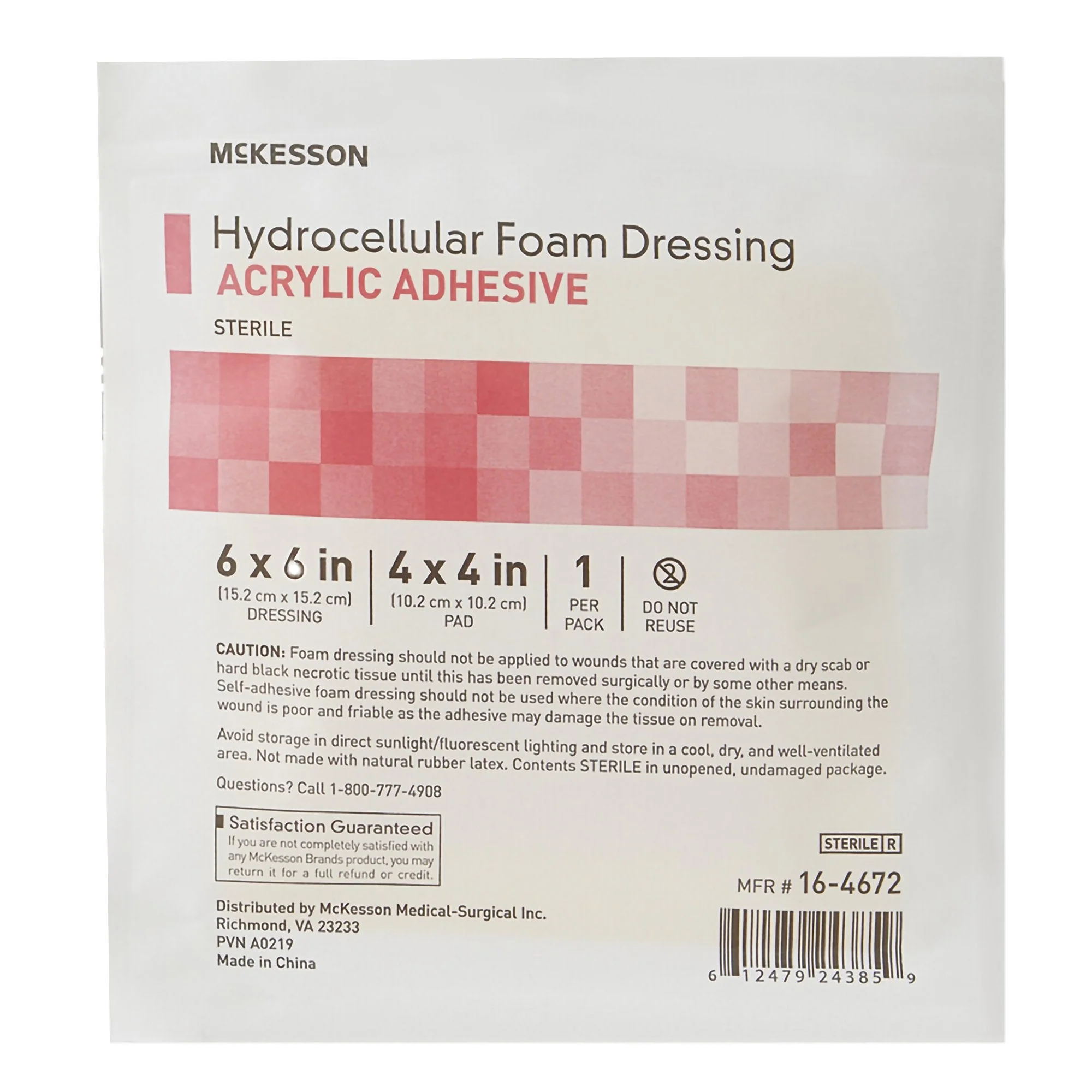McKesson Brand McKesson Acrylic Adhesive with Border Foam Dressing, 6 x 6 Inch (100/CS) - Image 3