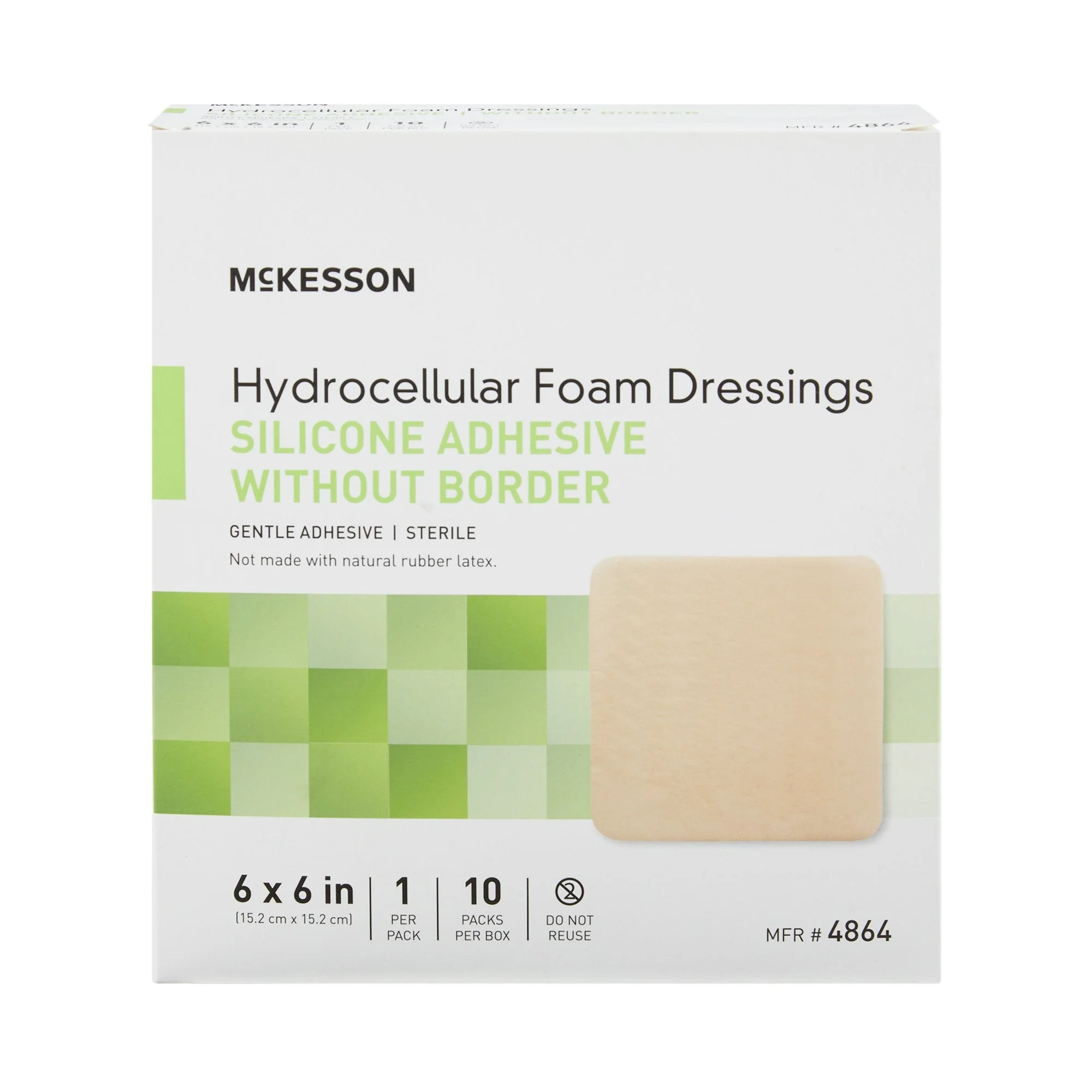 McKesson Brand McKesson Silicone Gel Adhesive without Border Silicone Foam Dressing, 6 x 6 Inch (200/CS) - Image 2