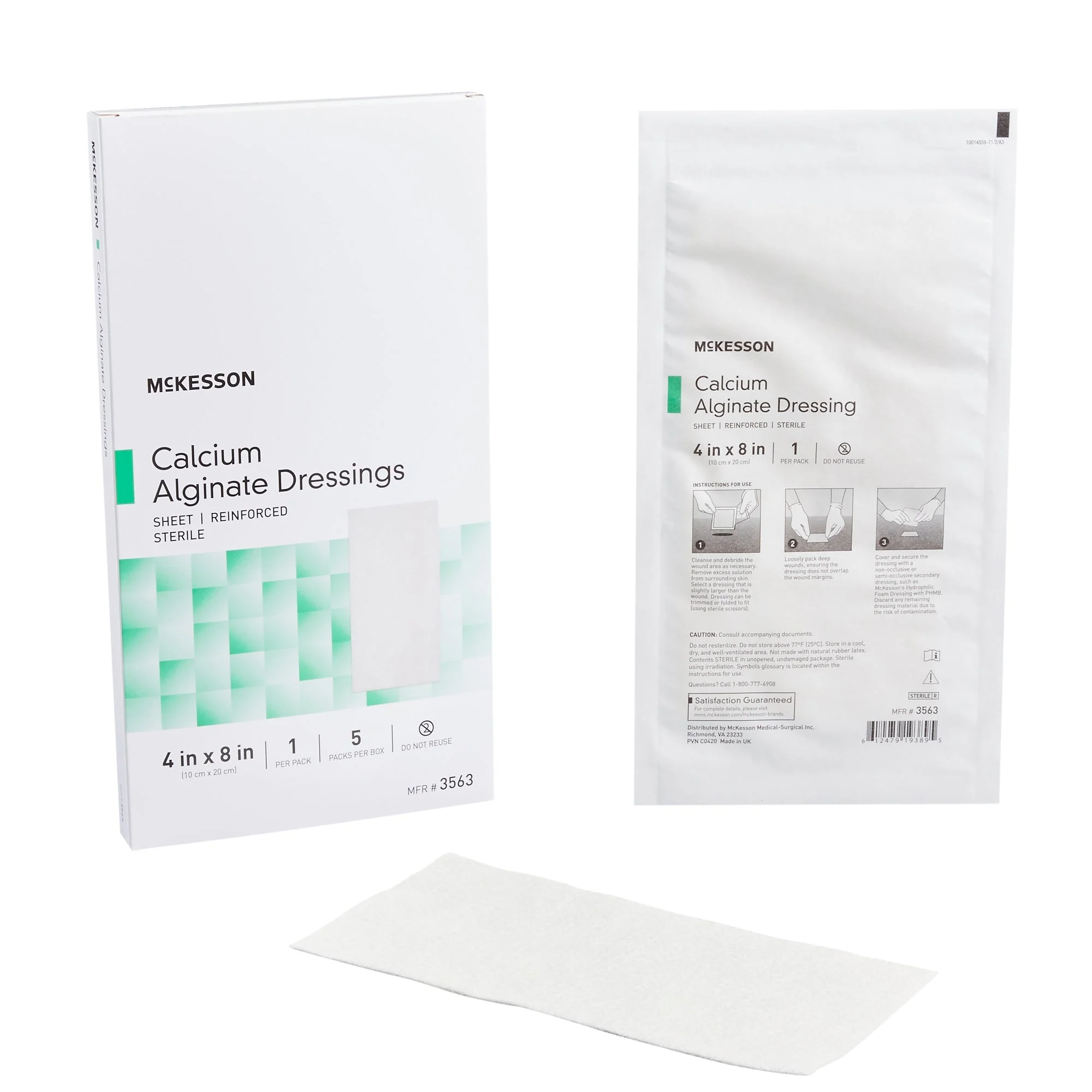 McKesson Brand McKesson Alginate Dressing, 4 x 8 inch (50/CS) - Image 5