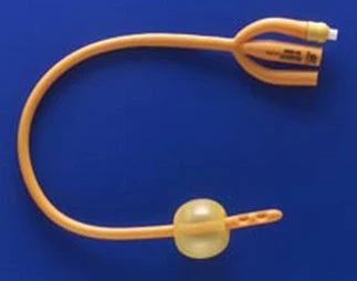 Foley Catheter Rusch Gold 3-Way Standard Tip 30 cc Balloon 18 Fr. Silicone Coated Latex