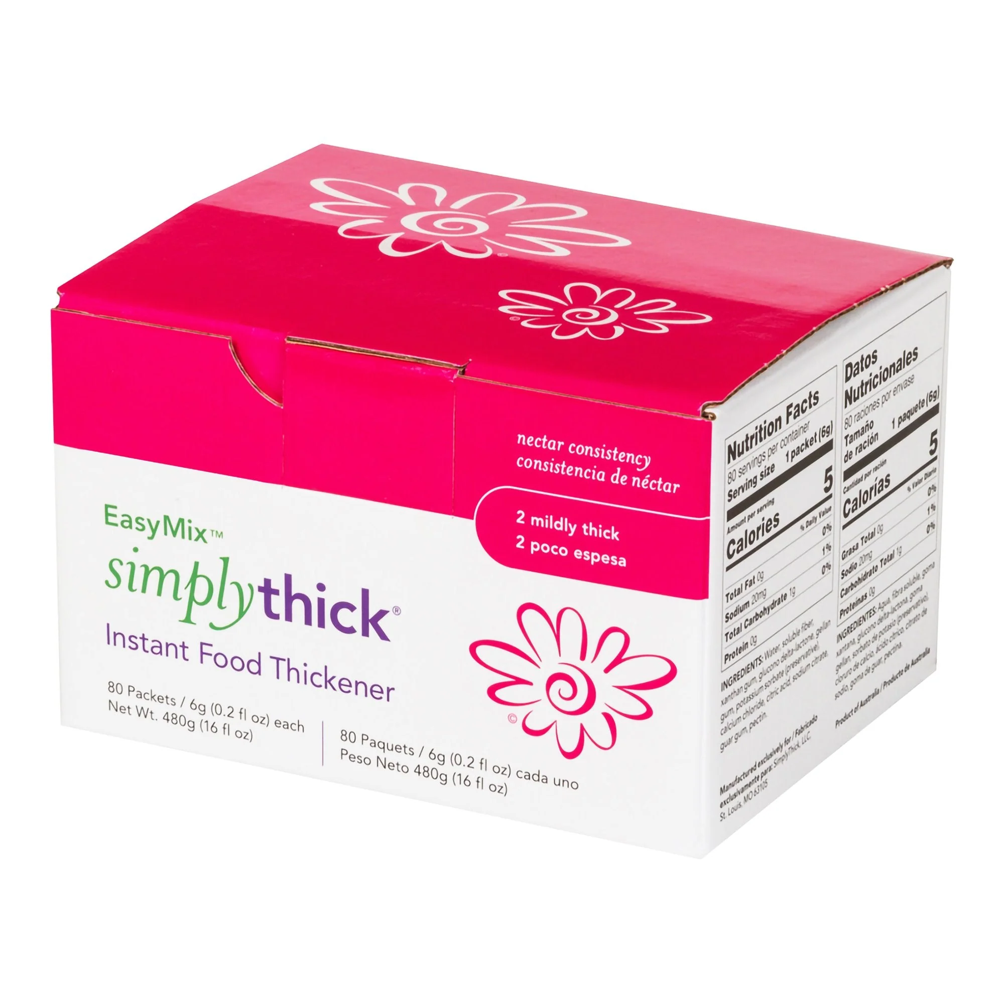 Simply Thick SimplyThick Easy Mix Nectar Consistency Food and Beverage Thickener (80/CS)