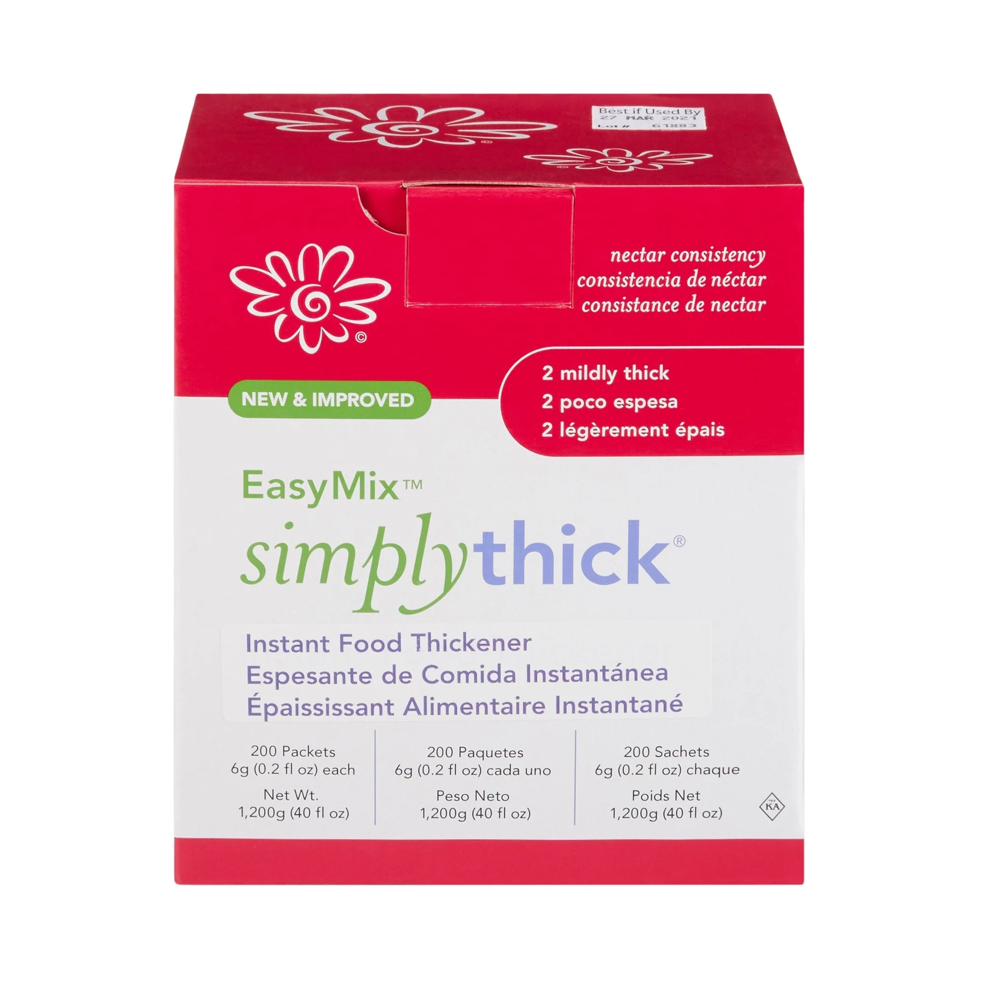 Simply Thick EasyMix SimplyThick Nectar Consistency Instant Food and Beverage Thickener (200/BX) - Image 4