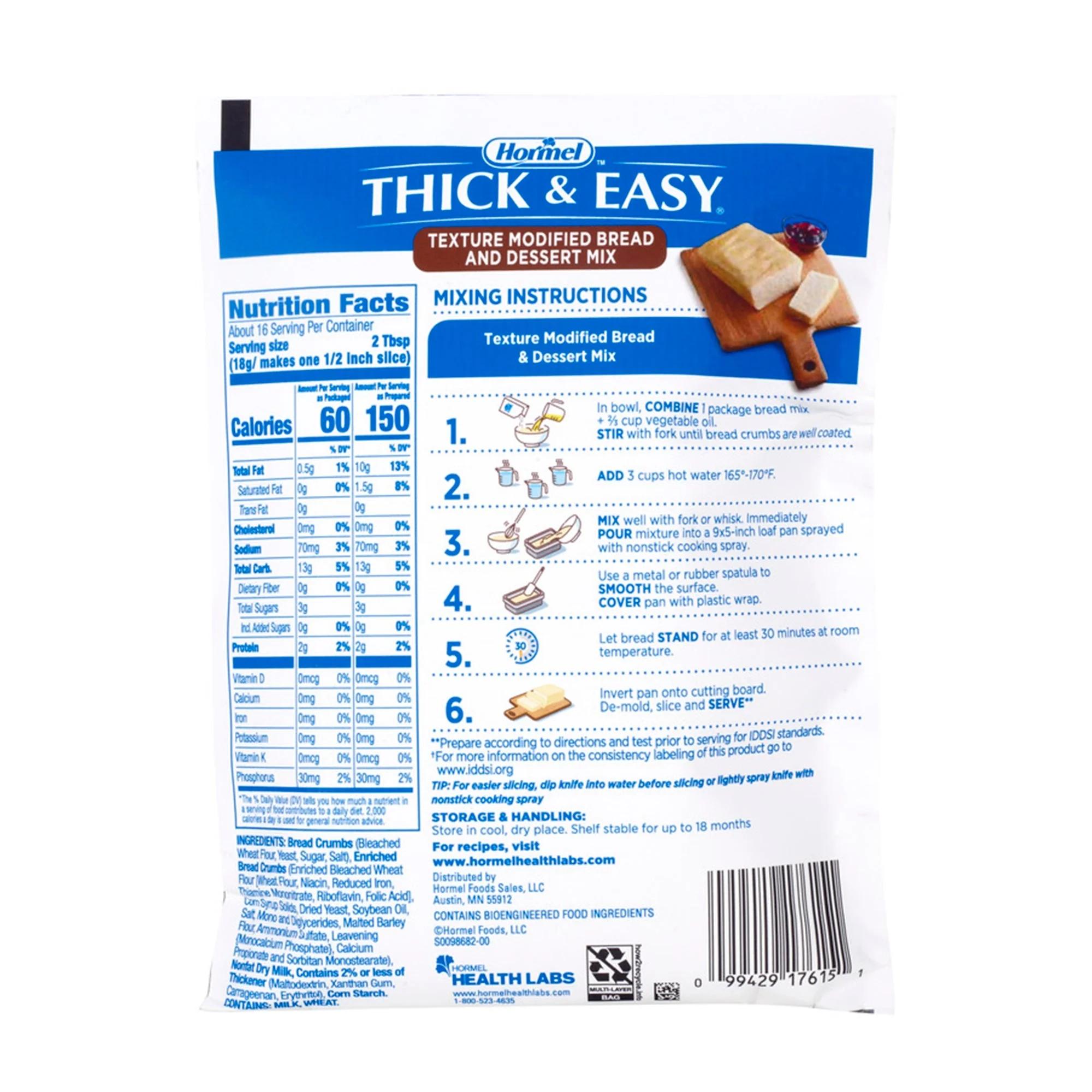 Lyons Magnus LLC Thick & Easy Texture Modified Bread & Dessert Mix, 10.6-ounce Pouch (12/CS) - Image 2