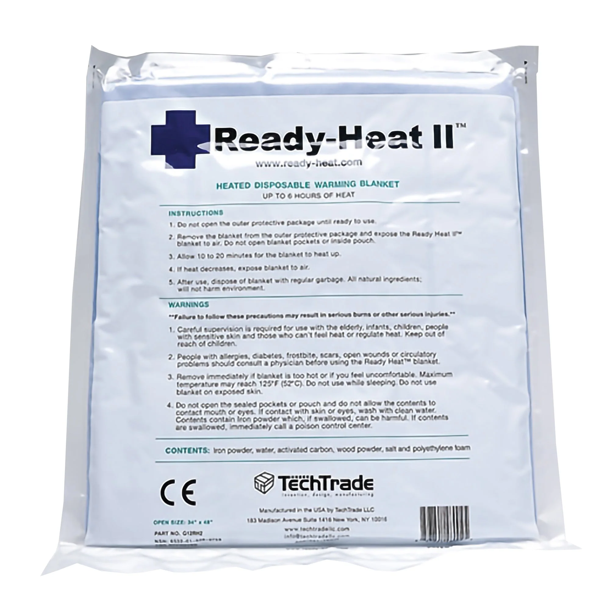 Tech Trade LLC Ready-Heat II Rescue Blanket, 34 x 48 Inch (8/CS)