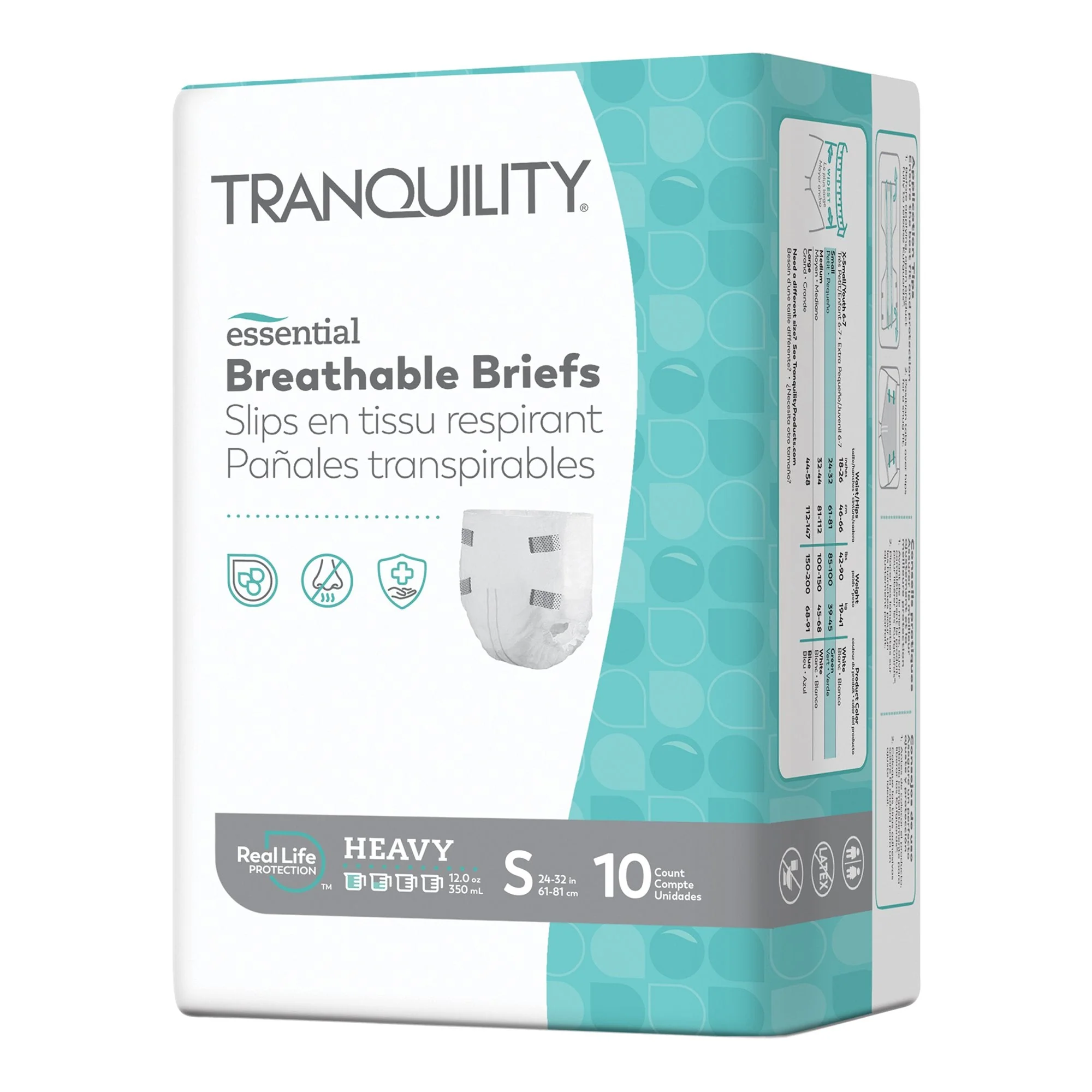 Principle Business Enterprises Tranquility Essential Heavy Incontinence Brief, Small (100/CS)