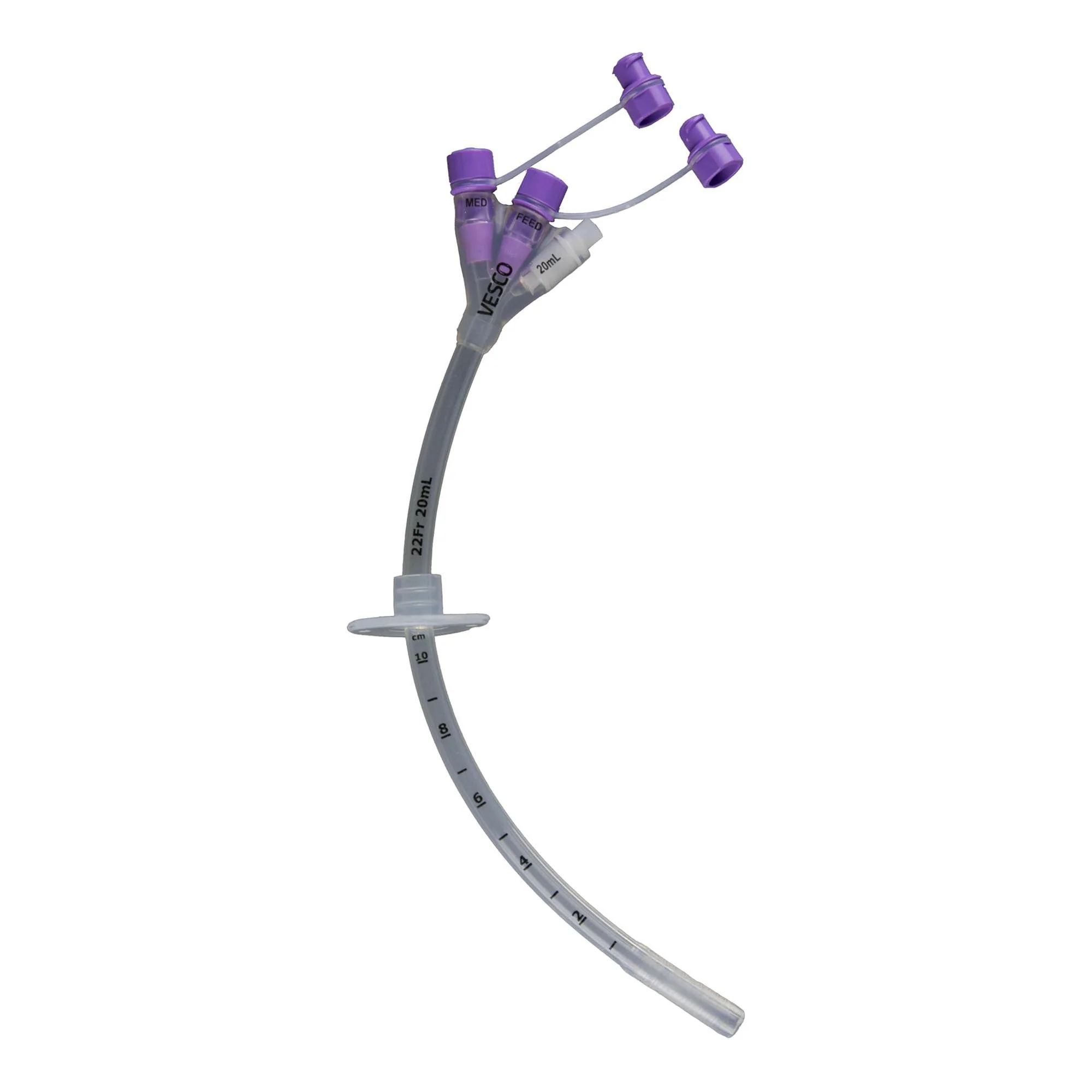 Gastrostomy Feeding Tube Vesco Medical 22 Fr. Silicone