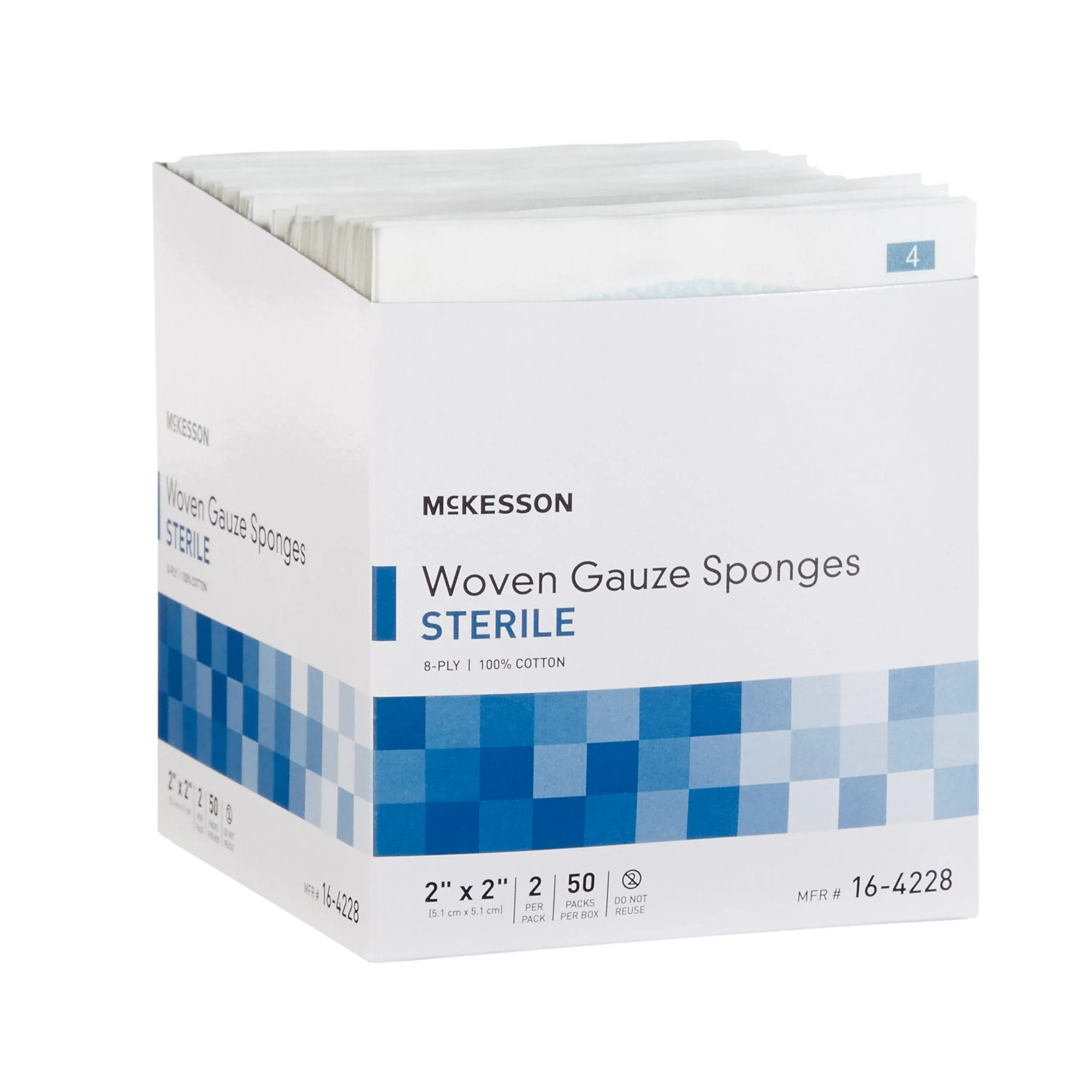 McKesson Brand McKesson Sterile Gauze Sponge, 2 x 2 Inch, Eight Ply (1500/CS) - Image 4