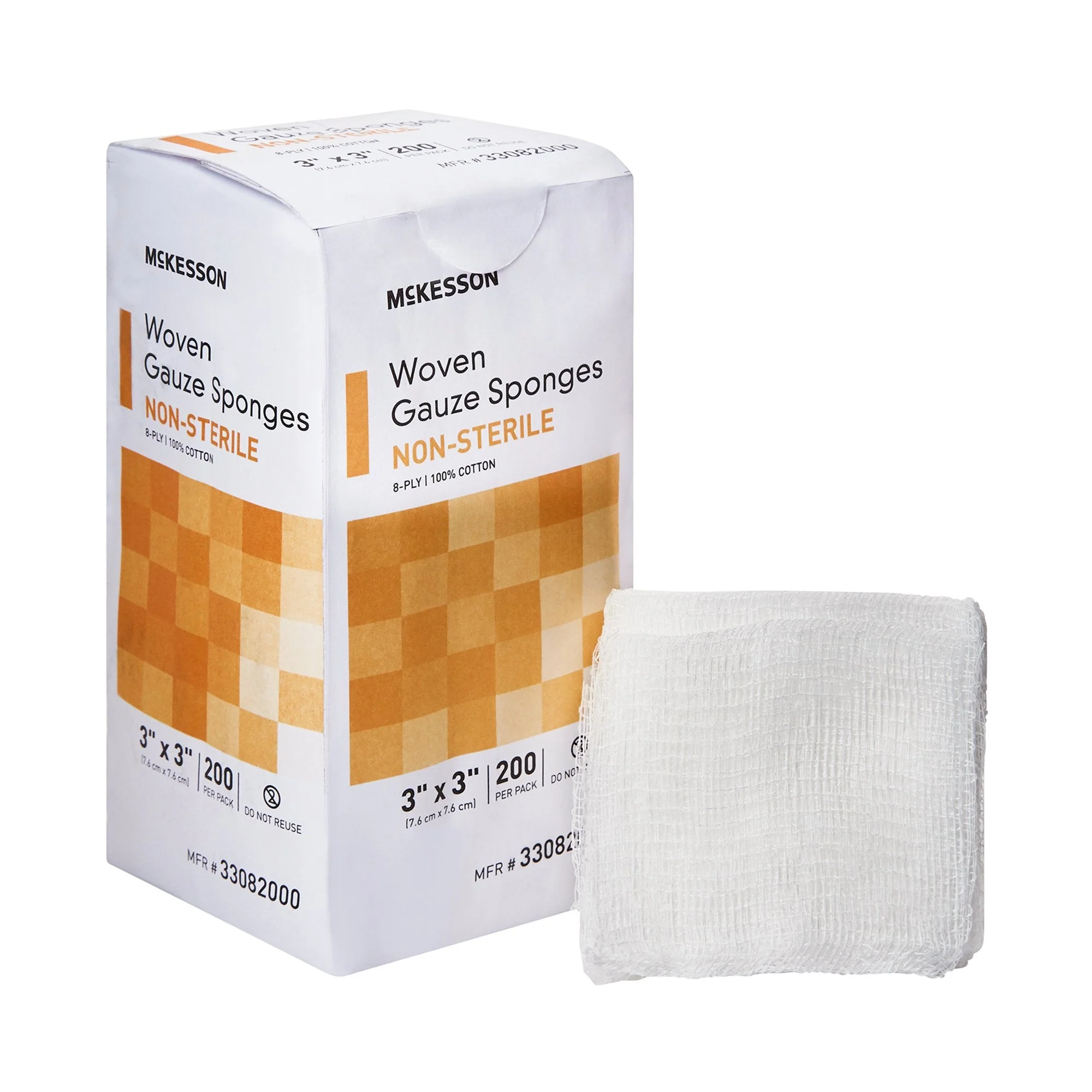 McKesson Brand McKesson Gauze Sponge, 3 x 3 Inch, Eight Ply (4000/CS)