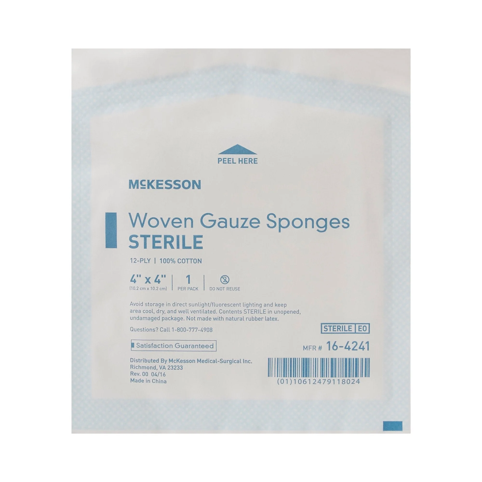 McKesson Brand McKesson Sterile Gauze Sponge, 4 x 4 Inch, 12-Ply (1200/CS) - Image 2