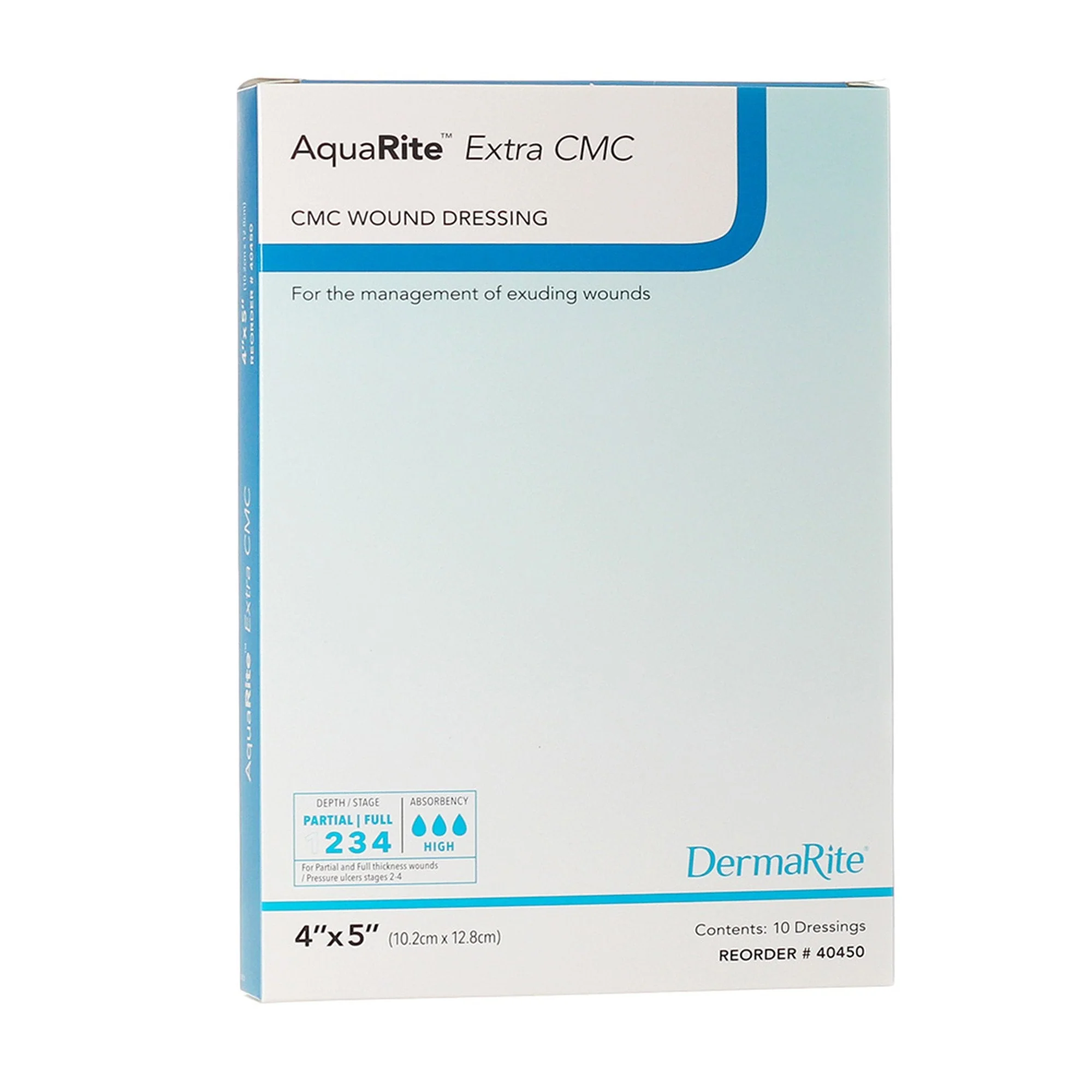 Sion Brands LLC AquaRite Extra CMC Gelling Fiber Wound Dressing, 4 x 5 Inch (10/BX)