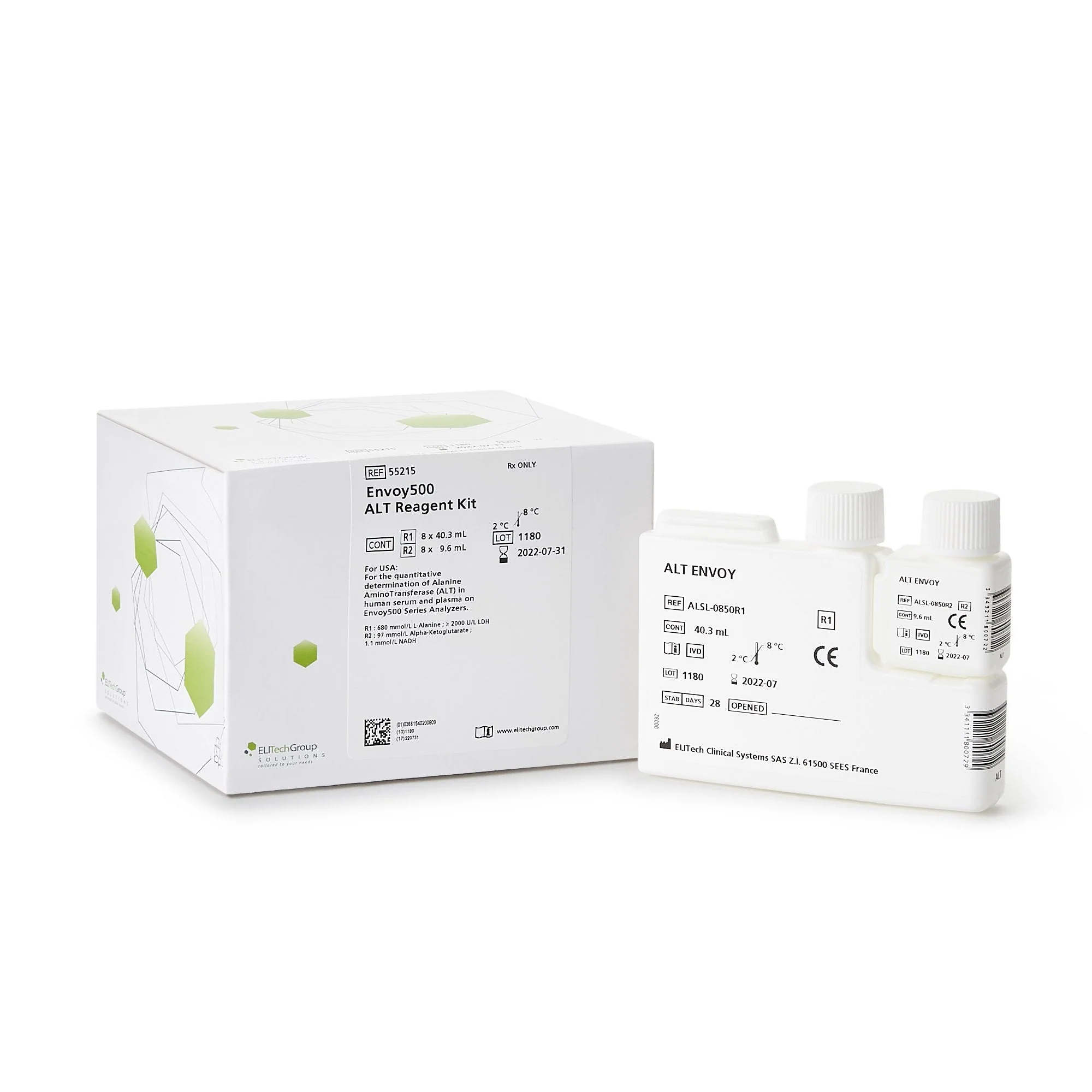 Clinical Diagnostic Solutions Envoy 500 Reagent Kit for use with Envoy 500 Chemistry System, ALT test (1200/KT)