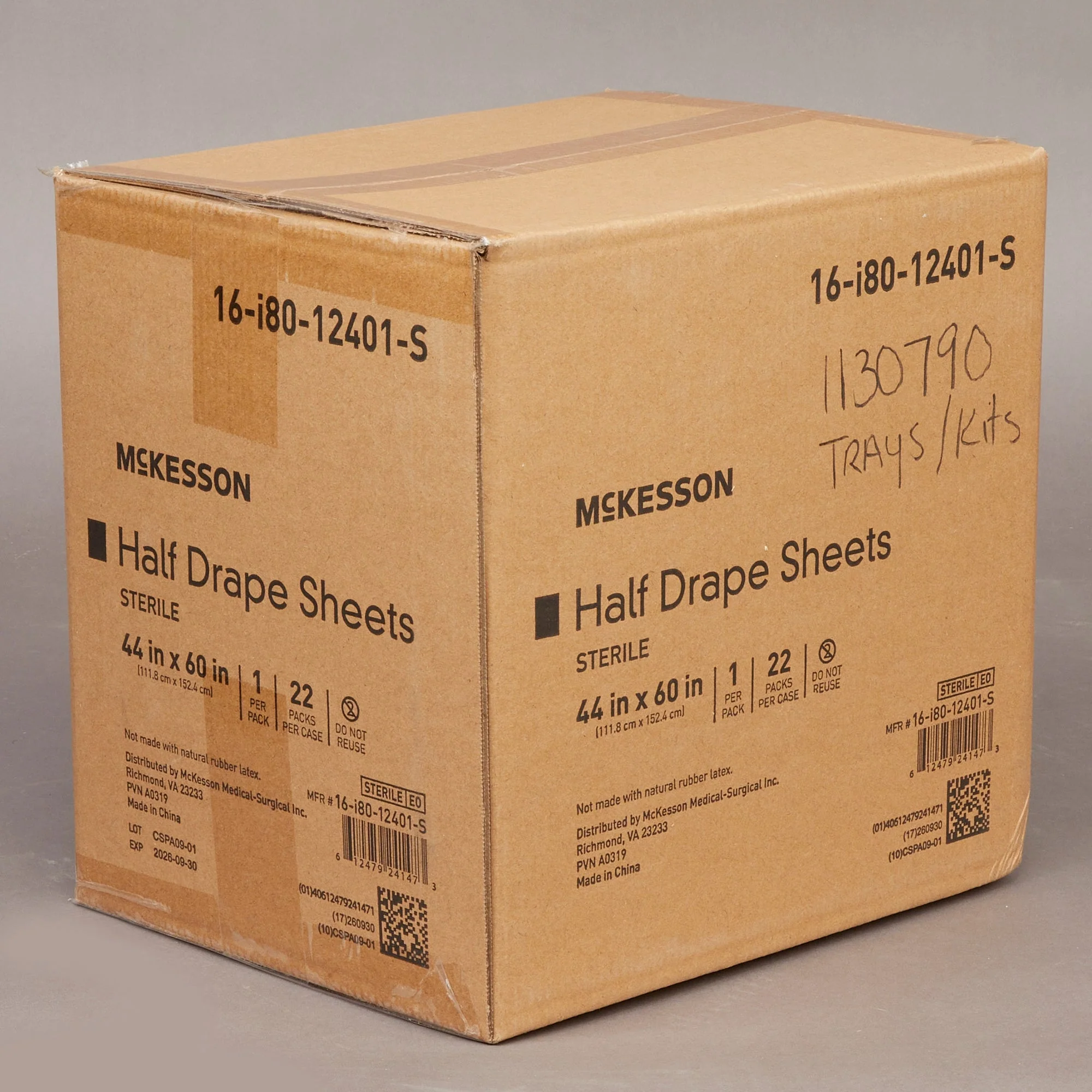 McKesson Brand McKesson Sterile Half Drape Sheet, 60 x 44 Inch (22/CS) - Image 3
