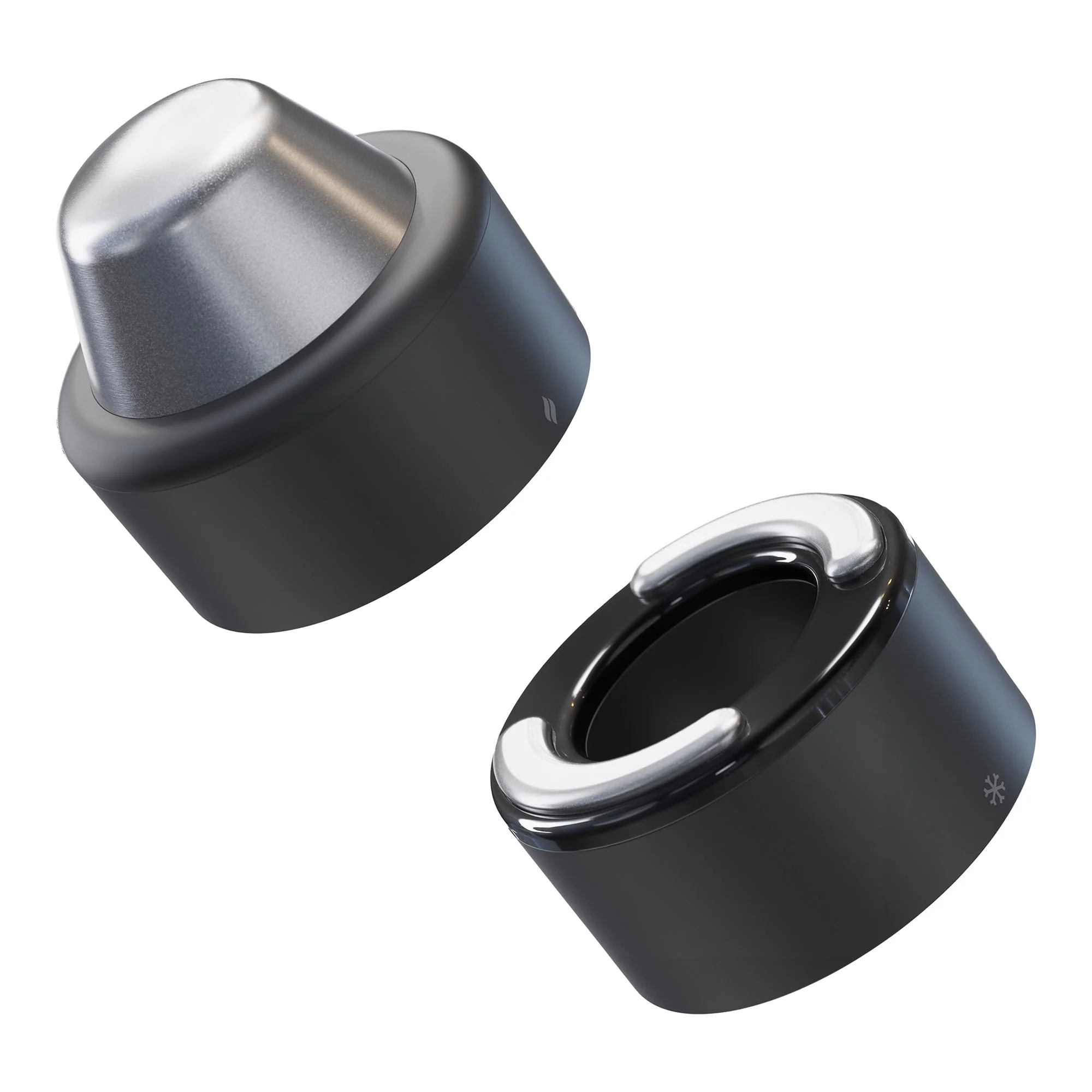 Therabody Inc TheraFace Hot and Cold Rings Facial Massage, Black