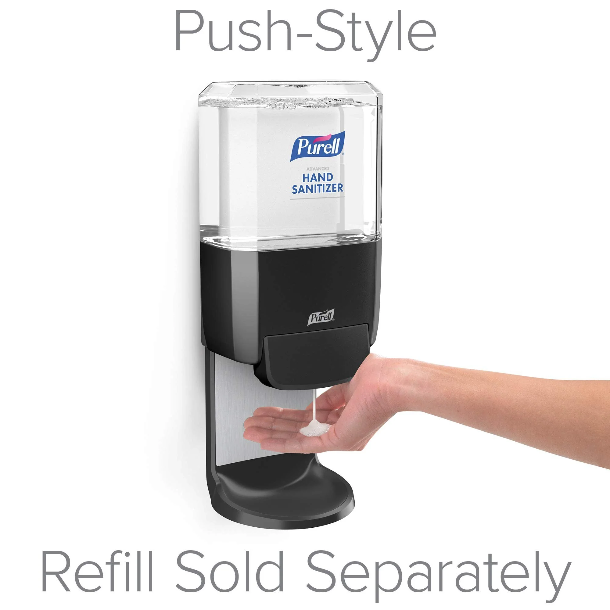 GOJO Hand Hygiene Dispenser Purell ES4 Graphite ABS Plastic Manual Push 1200 mL Wall Mount (9/CS) - Image 3