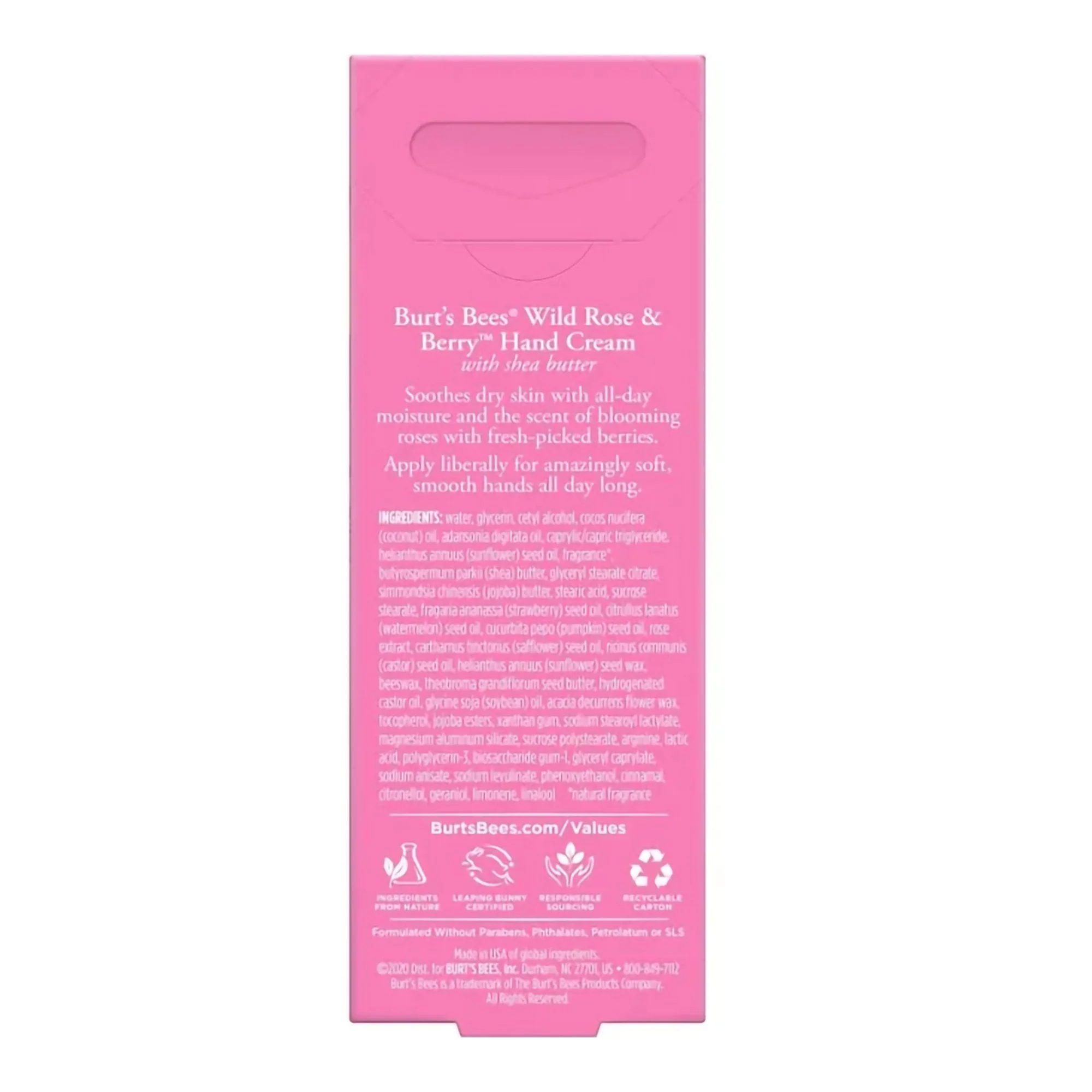The Clorox Sales Company Burt's Bees Hand Cream Wild Rose and Berry, 1-ounce Tube (4/CT) - Image 2
