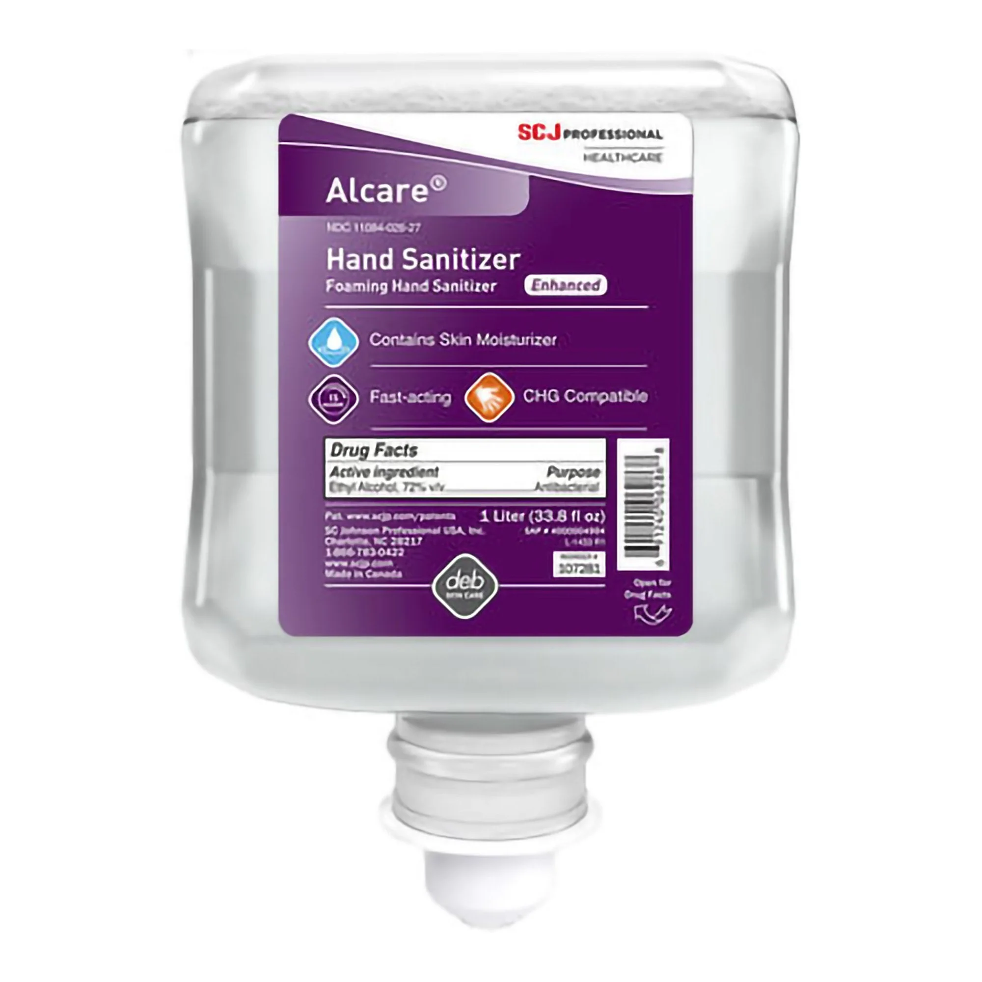 SC Johnson Professional USA Inc Hand Sanitizer Alcare Enhanced 1 Liter Ethyl Alcohol Foaming Dispenser Refill Bottle (6/CS)
