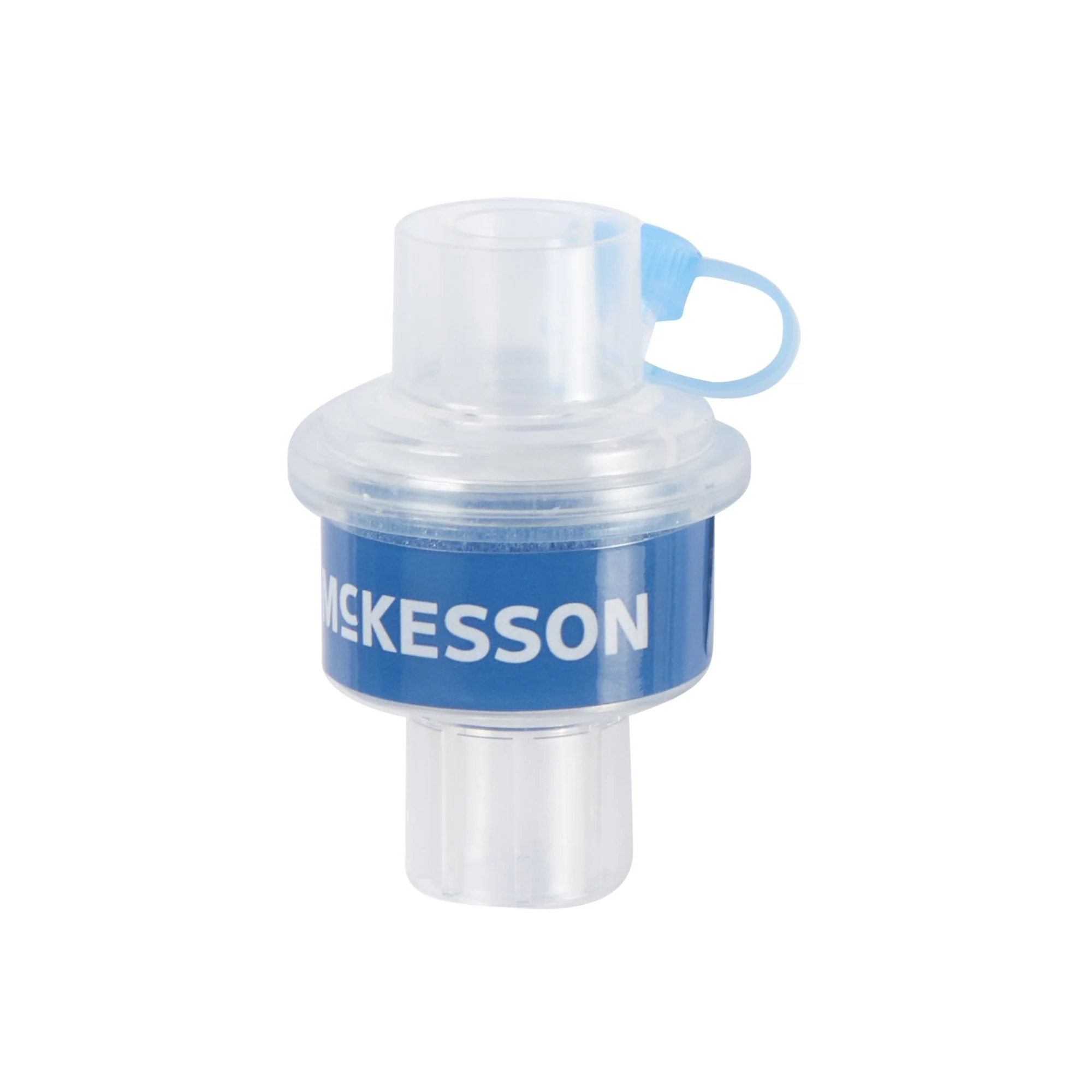 Heat and Moisture Exchanger with Filter McKesson 29.2 mg H₂O/L @ VT 500 mL 2.5 cm H₂O @ 30 LPM Straight