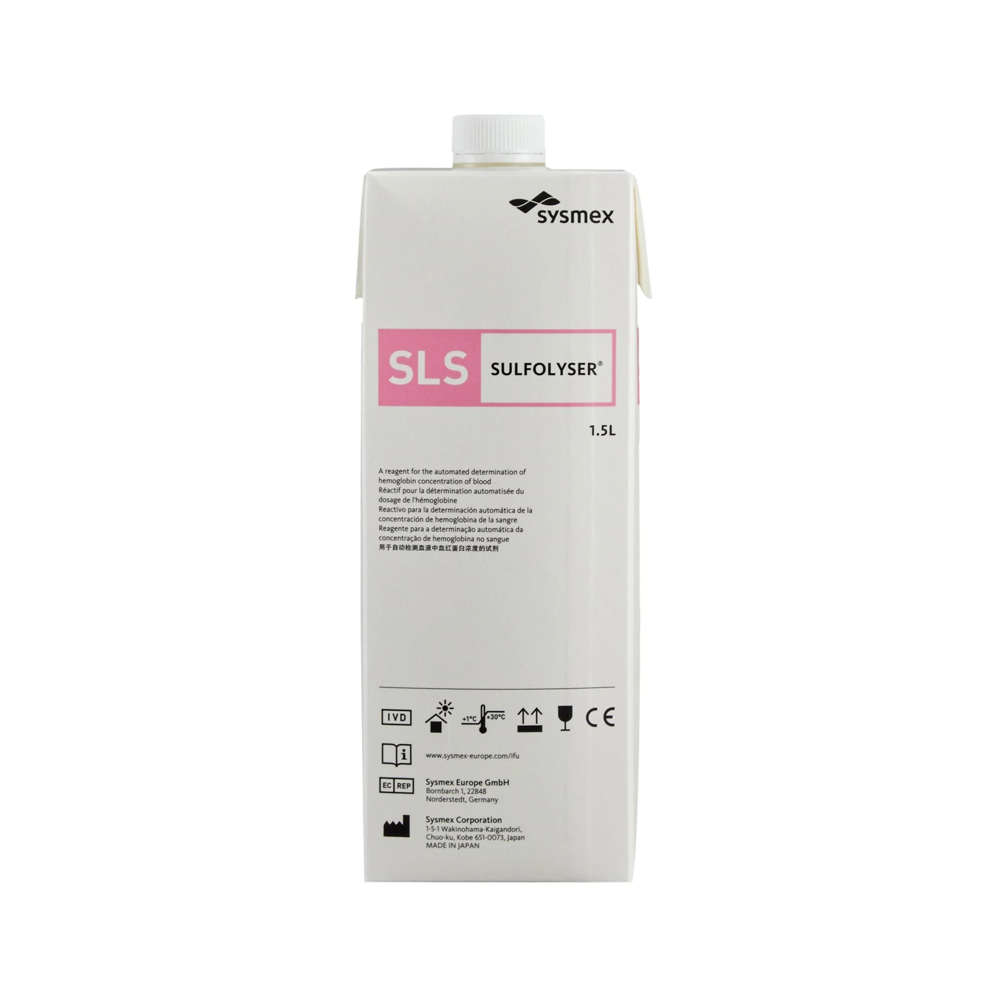 Sysmex America Sulfolyser Hematology Reagent, Hb test (2/BX) - Image 2