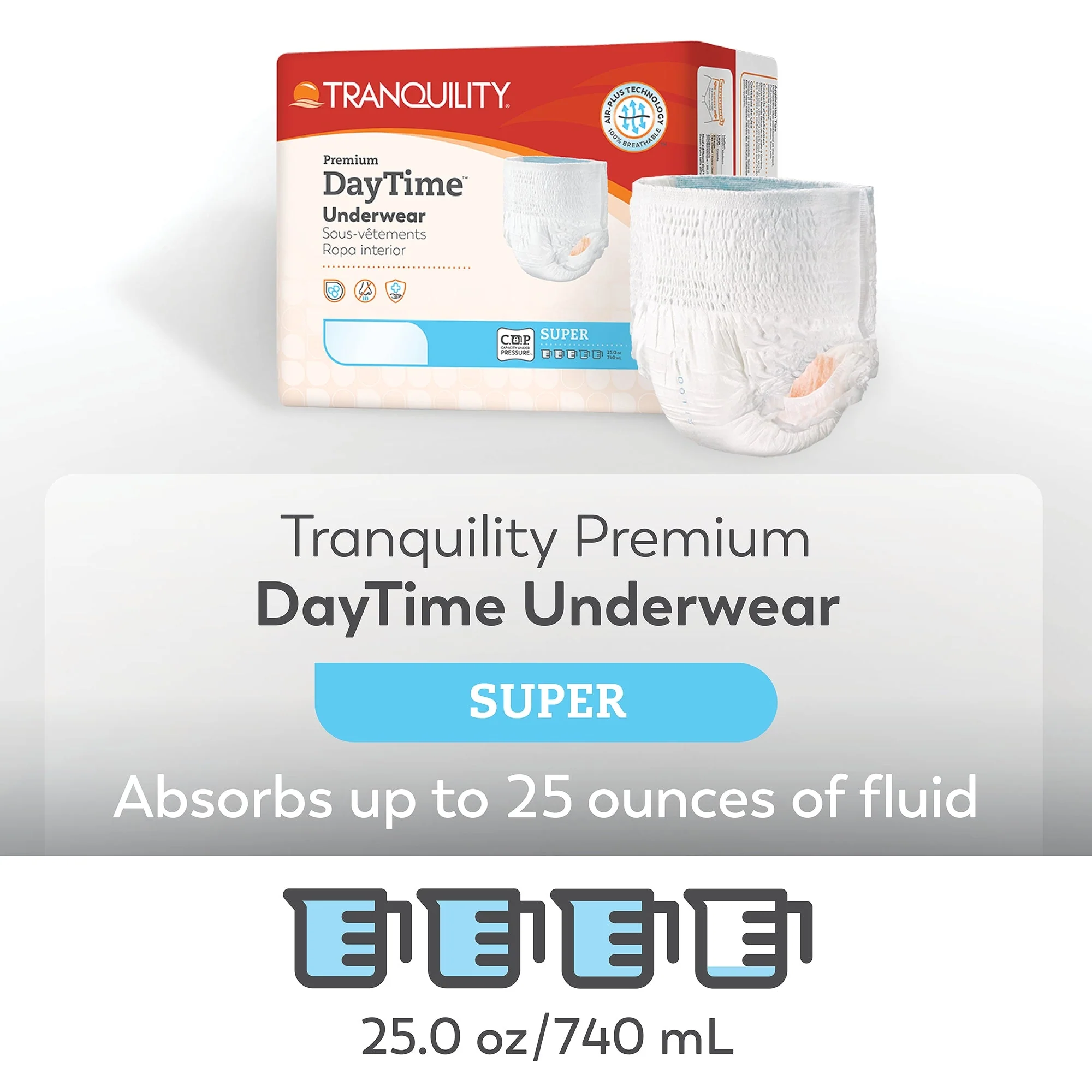 Principle Business Enterprises Tranquility Premium DayTime Disposable Absorbent Underwear, 2XL (48/CS) - Image 2