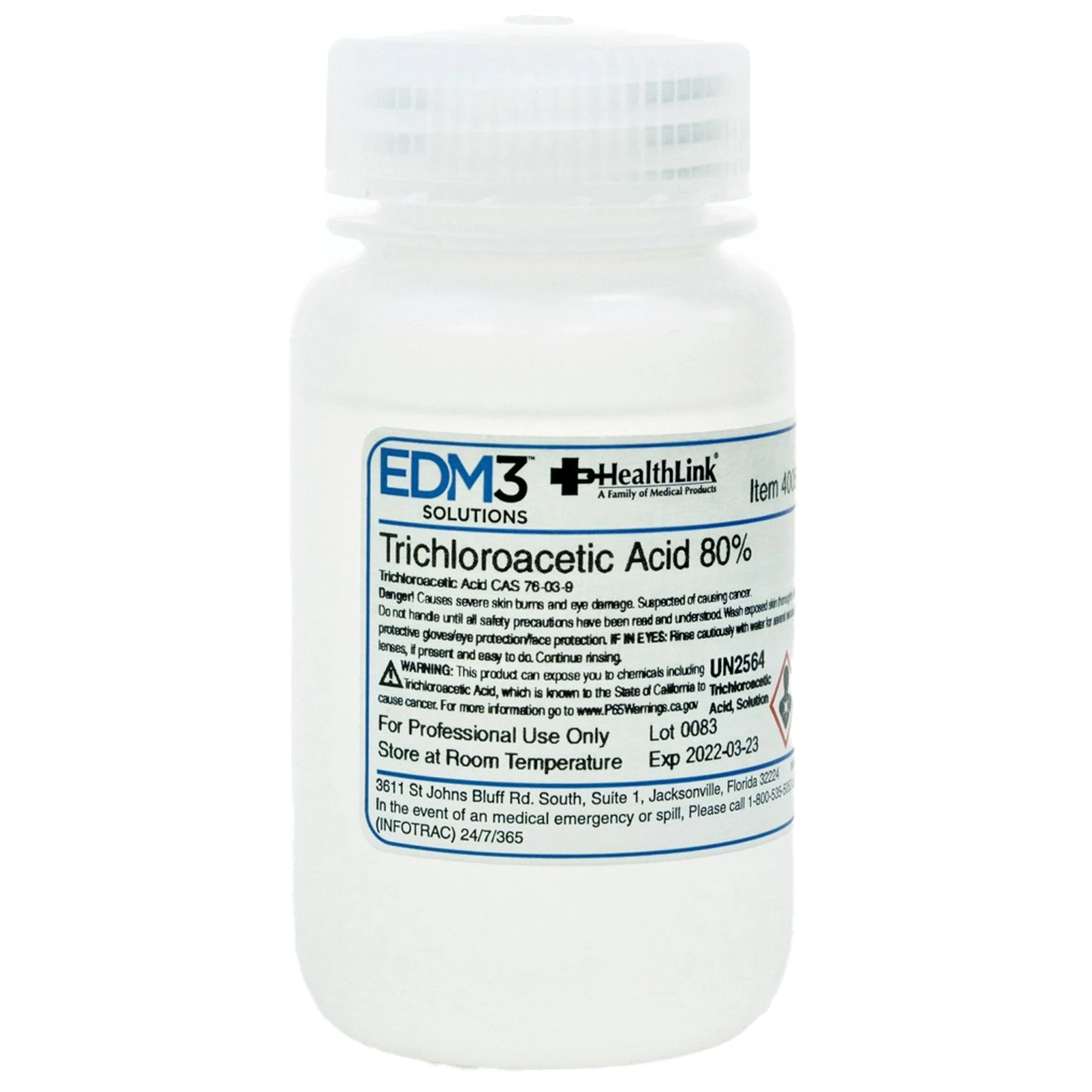 EDM 3 LLC Histology Reagent Trichloroacetic Acid Organic Acid 80% 4 oz.