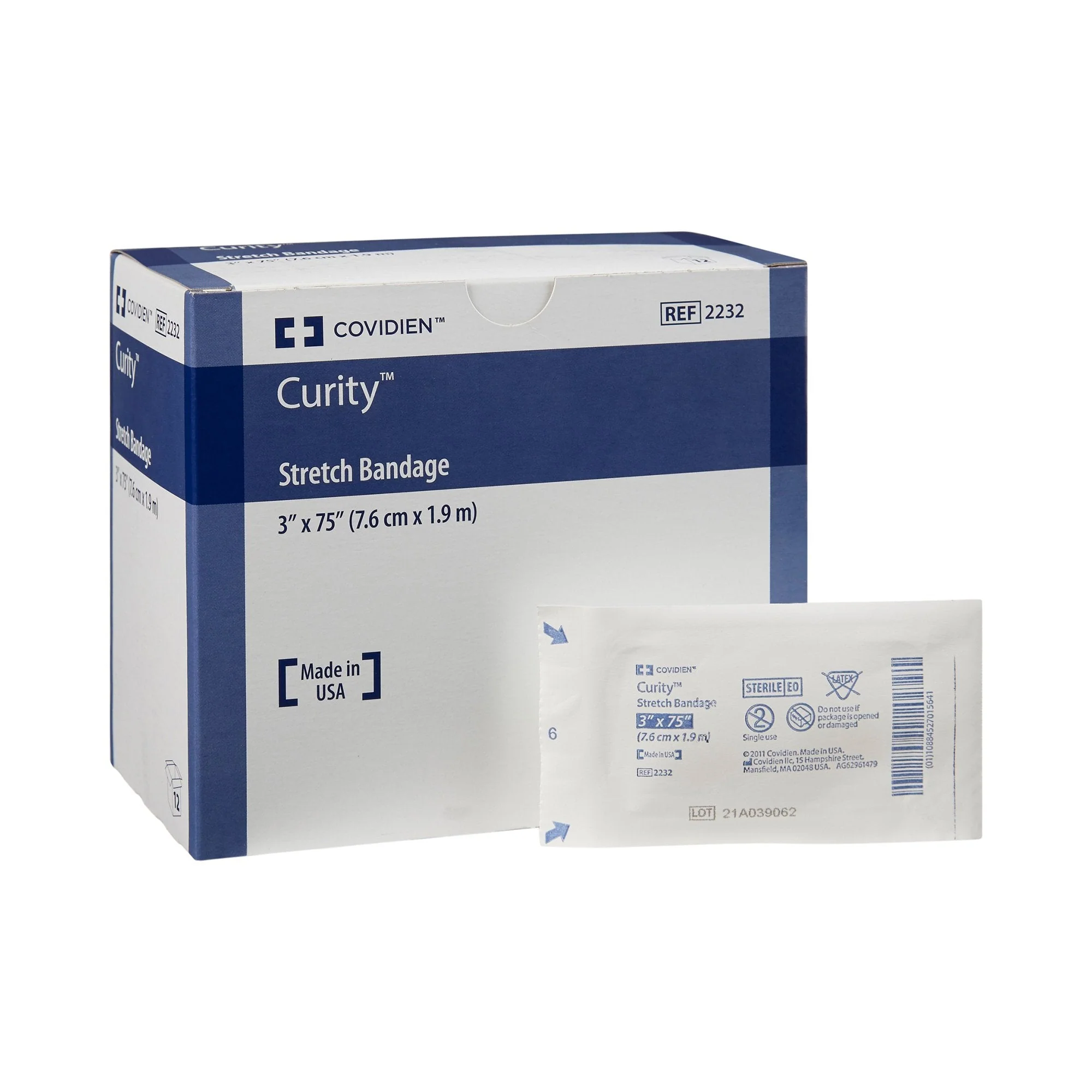 Cardinal Curity Sterile Conforming Bandage, 3 x 75 Inch, One-Ply (96/CS)