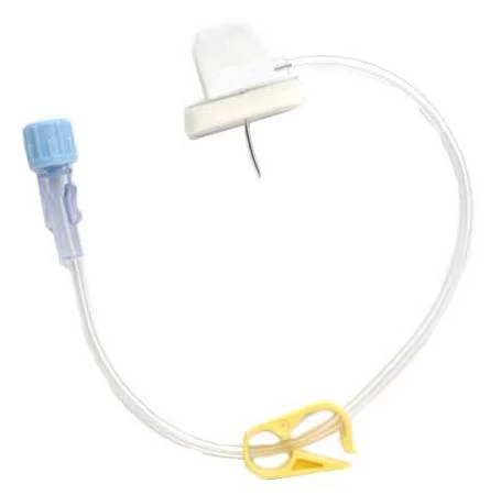 Huber Infusion Set Gripper 20 Gauge 1 Inch 8 Inch Tubing Without Port