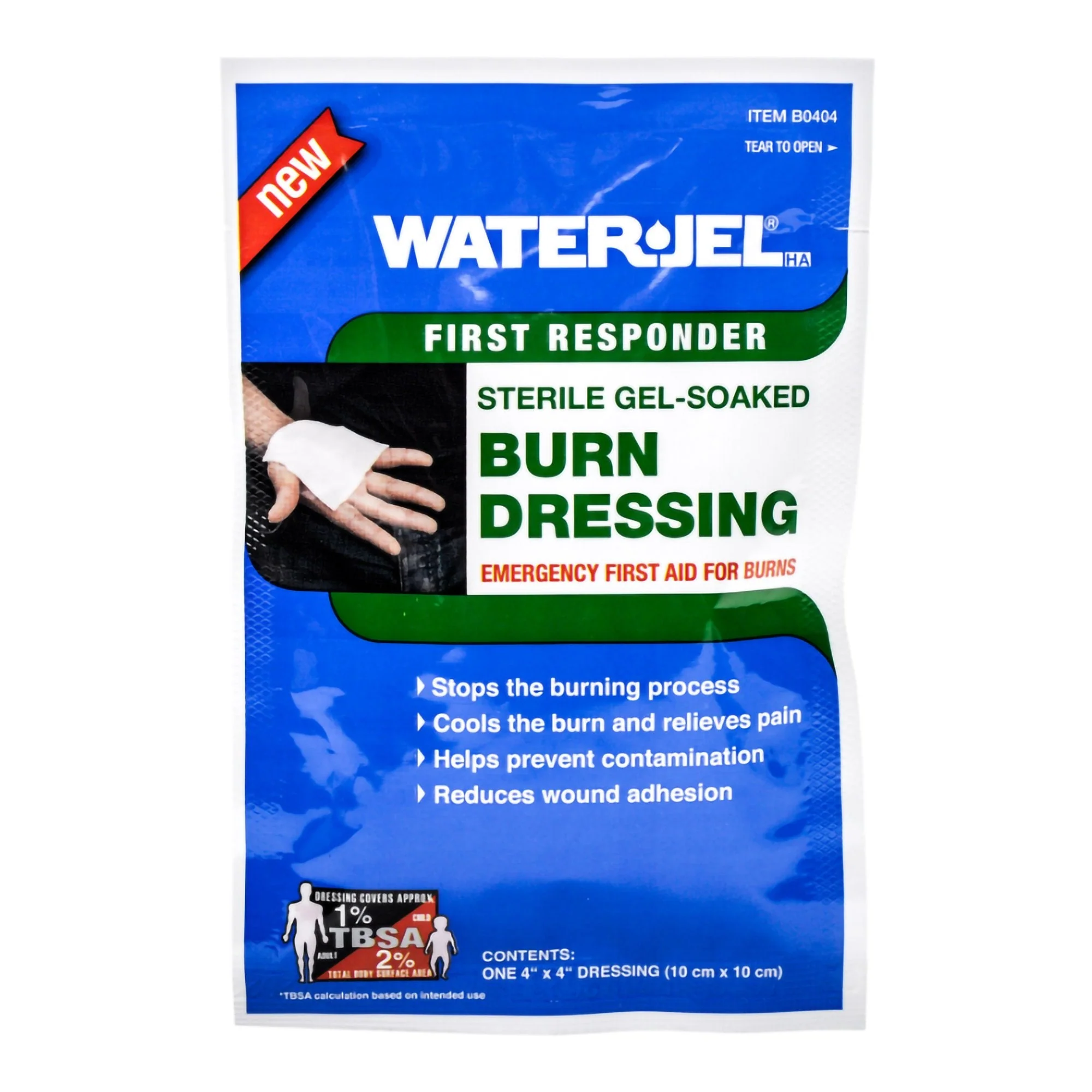 Safeguard US Operating LLC Hydrogel Burn Dressing Burn Stop Sheet 4 X 4 Inch Sterile (100/CS)