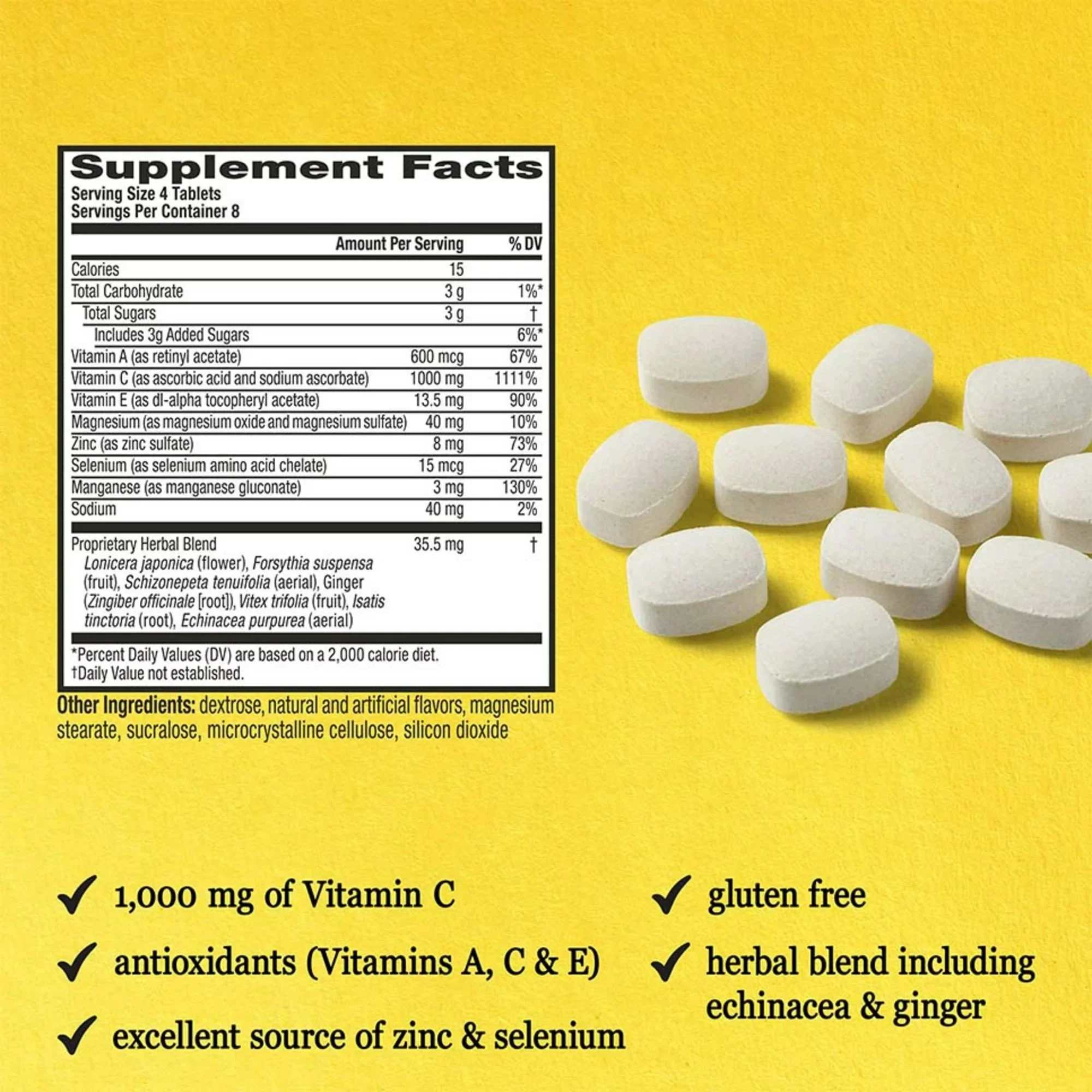 RB Health US LLC Airborne Original Immune Support Supplement Chewable Tablets Citrus - Image 2