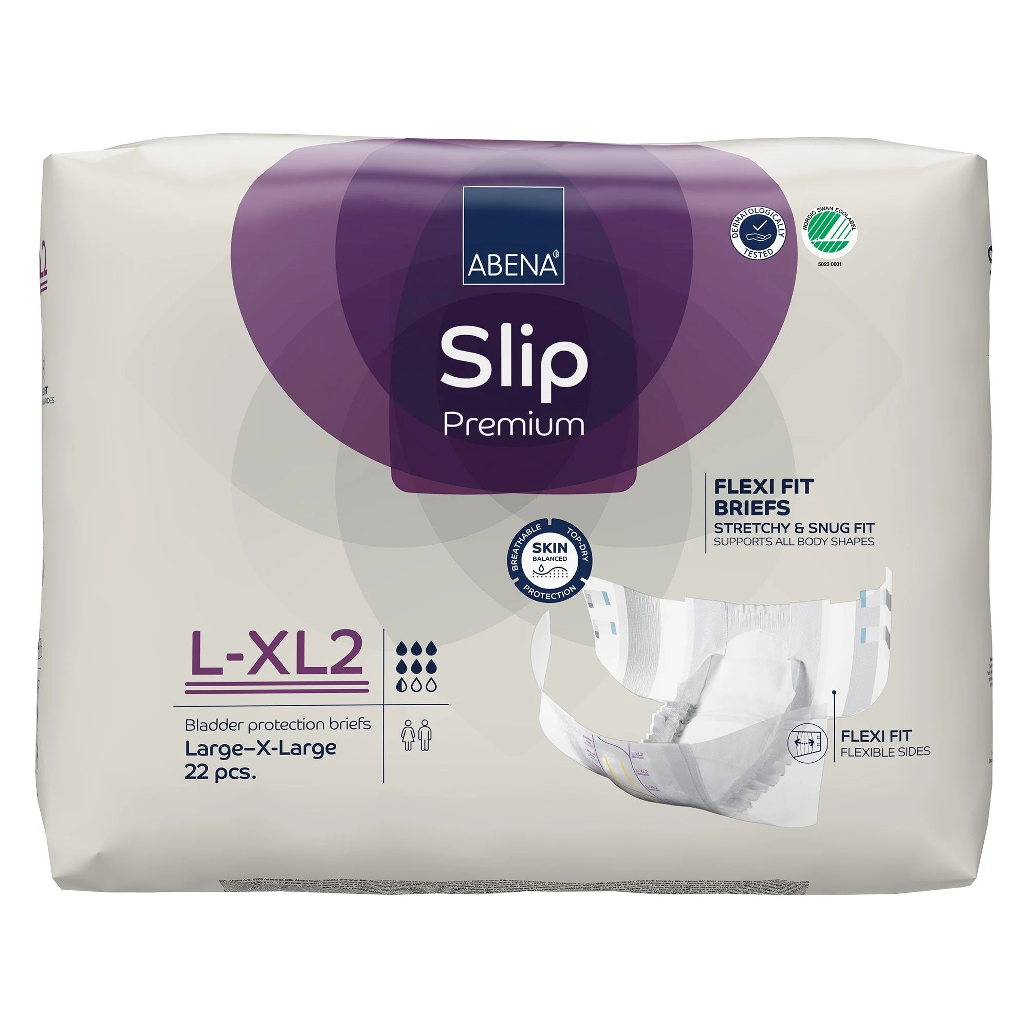 Abena North America Abena Slip Premium Flexi Fit Incontinence Briefs, L-XL2 (88/CS) - Image 2