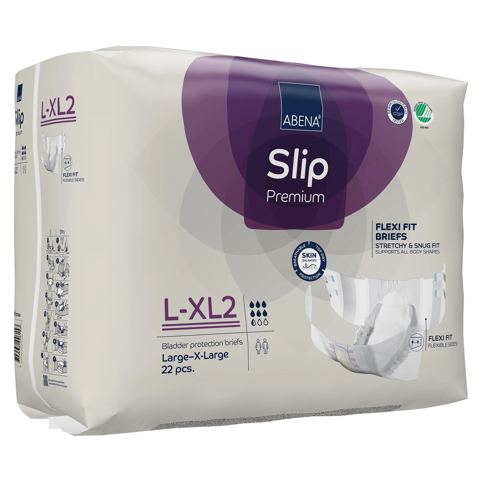 Abena North America Abena Slip Premium Flexi Fit Incontinence Briefs, L-XL2 (88/CS) - Image 3
