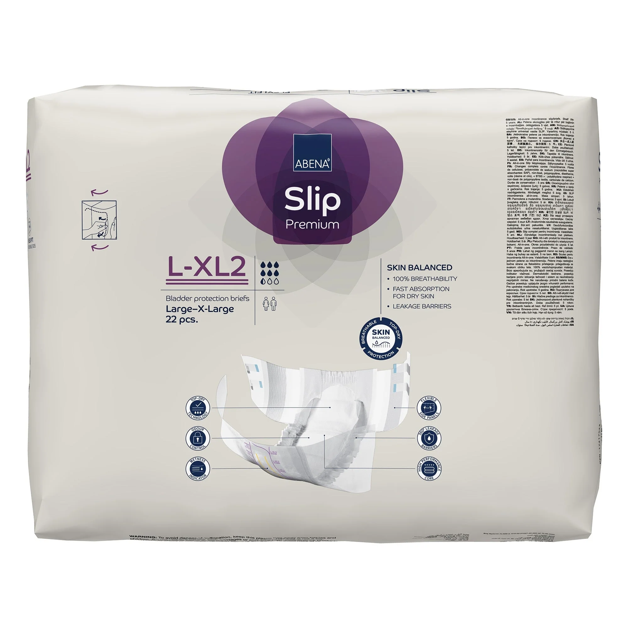 Abena North America Abena Slip Premium Flexi Fit Incontinence Briefs, L-XL2 (88/CS) - Image 4