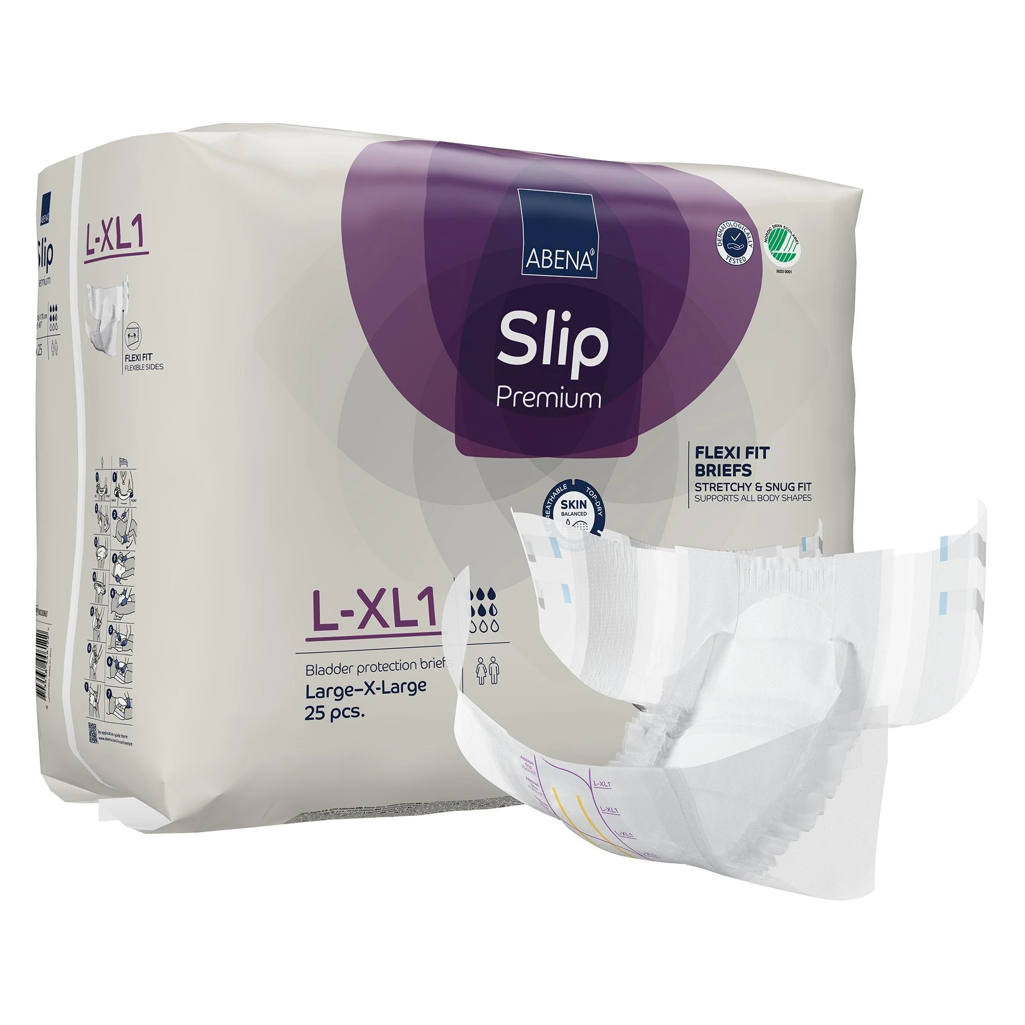Abena North America Abena Slip Premium Flexi Fit Incontinence Briefs, L-XL1 (100/CS)