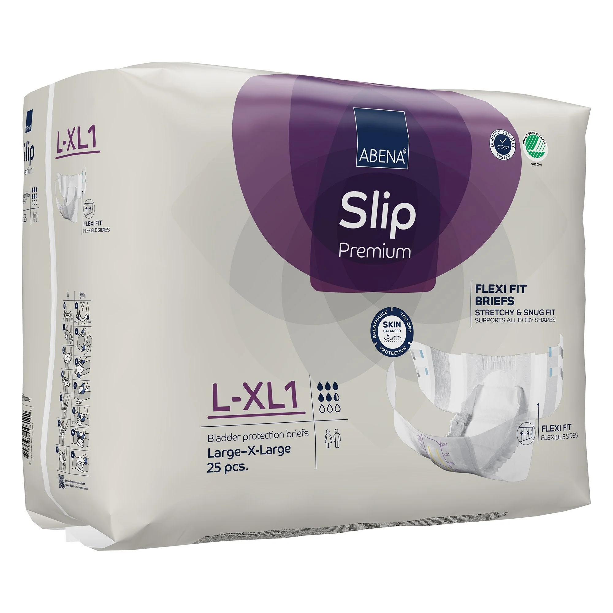 Abena North America Abena Slip Premium Flexi Fit Incontinence Briefs, L-XL1 (100/CS) - Image 3