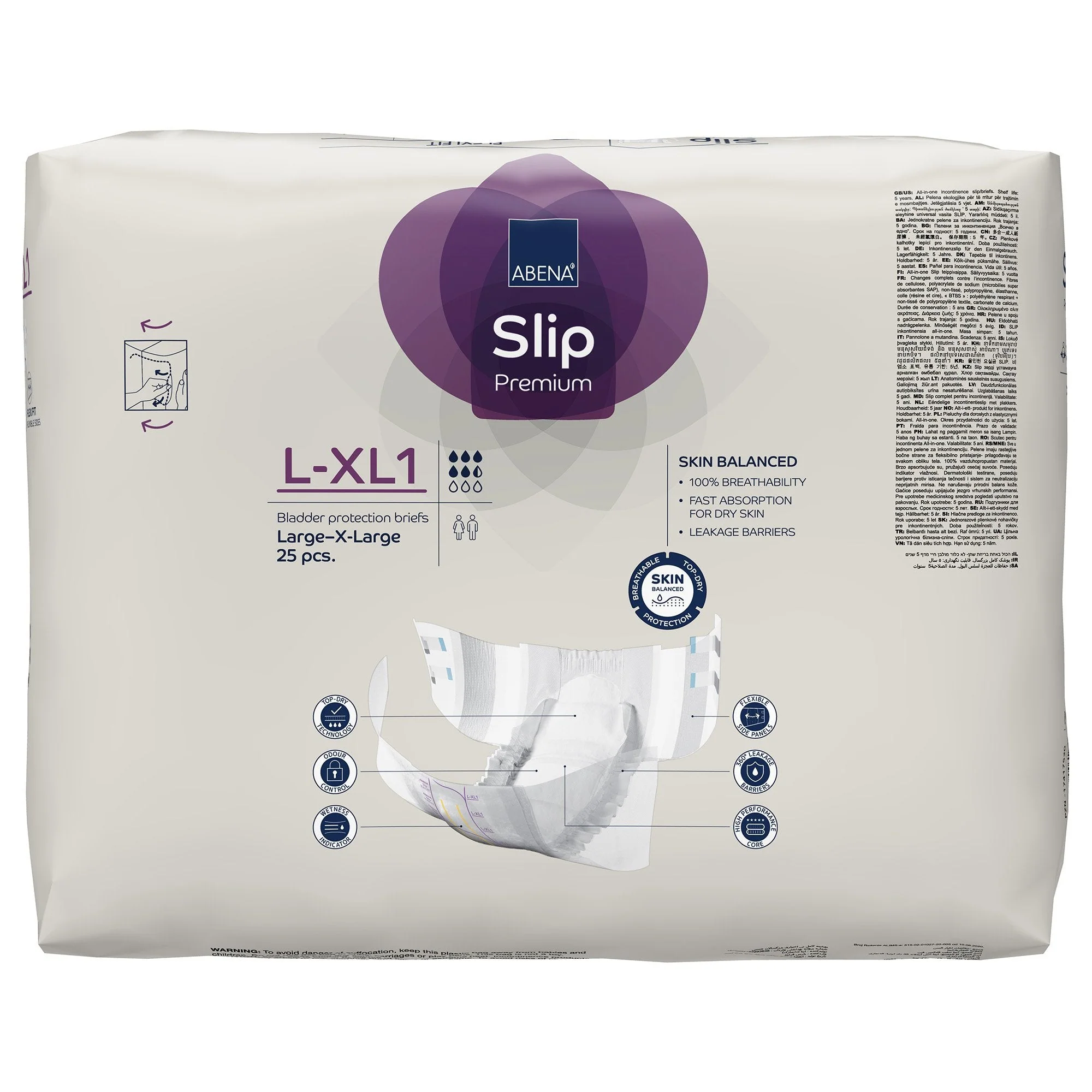 Abena North America Abena Slip Premium Flexi Fit Incontinence Briefs, L-XL1 (100/CS) - Image 4