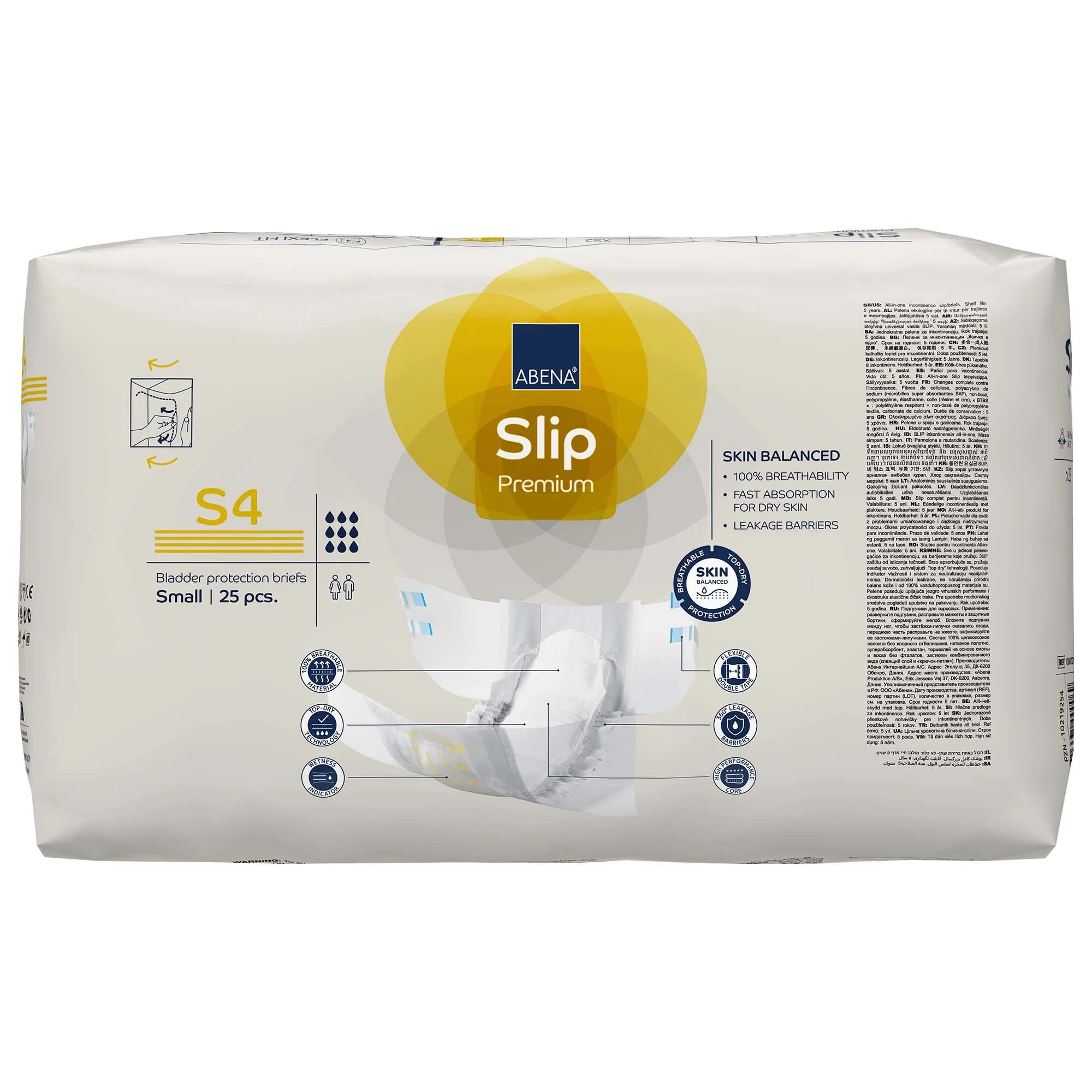Abena North America Abena Slip Premium S4 Incontinence Brief, Small (75/CS) - Image 4
