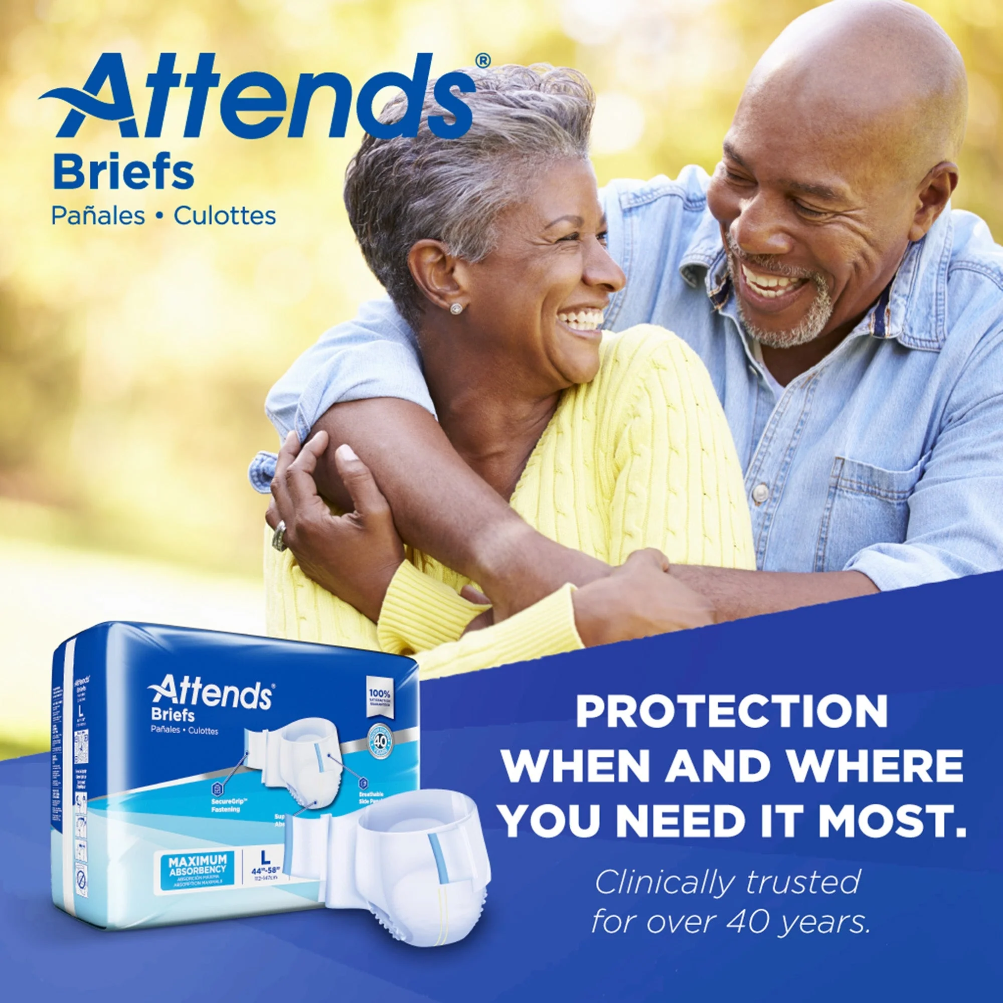 Attends Healthcare Products Attends Briefs, Adult, Large, Heavy Absorbency, Disposable (72/CS) - Image 7