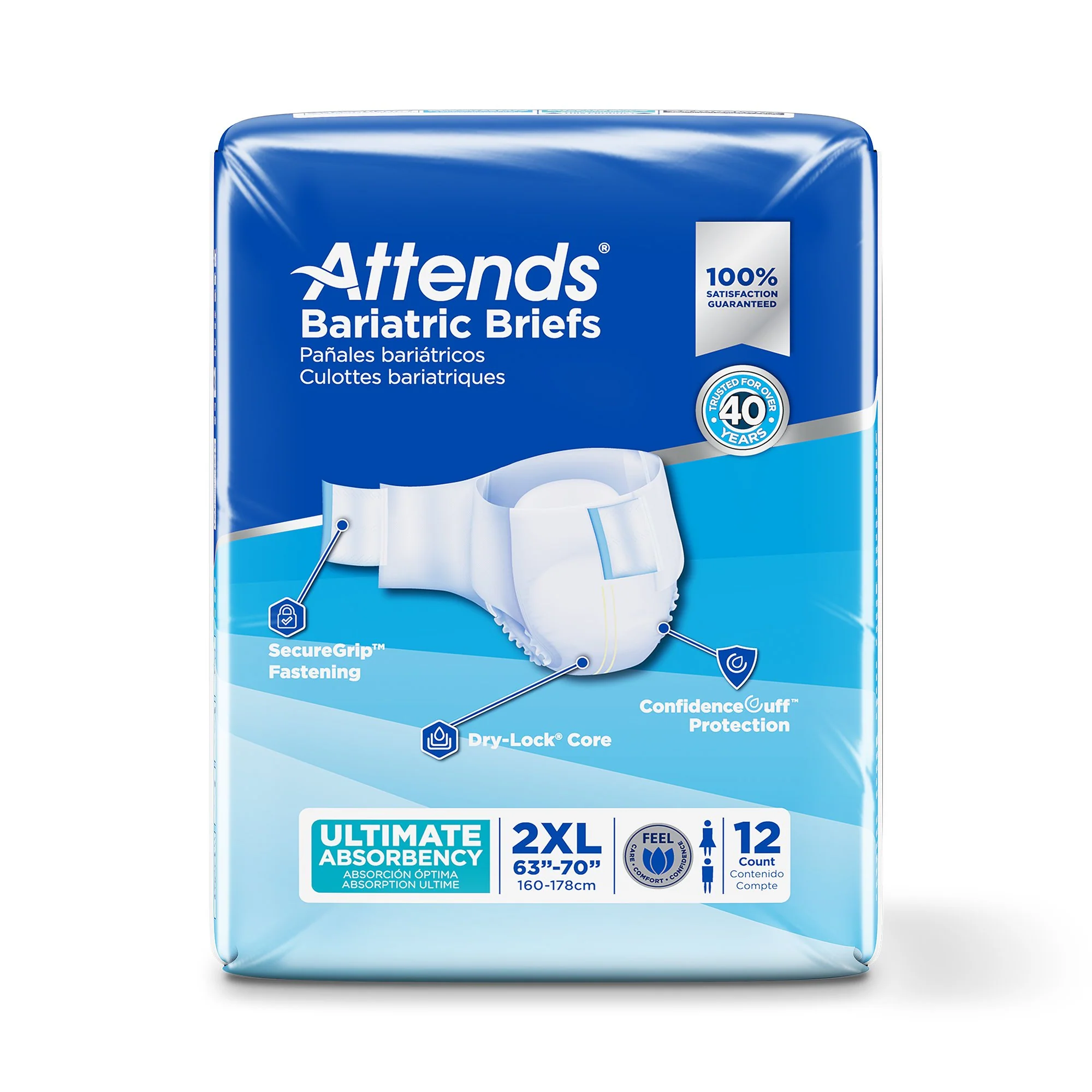 Attends Healthcare Products Attends Bariatric Briefs, 2X-Large (48/CS) - Image 2