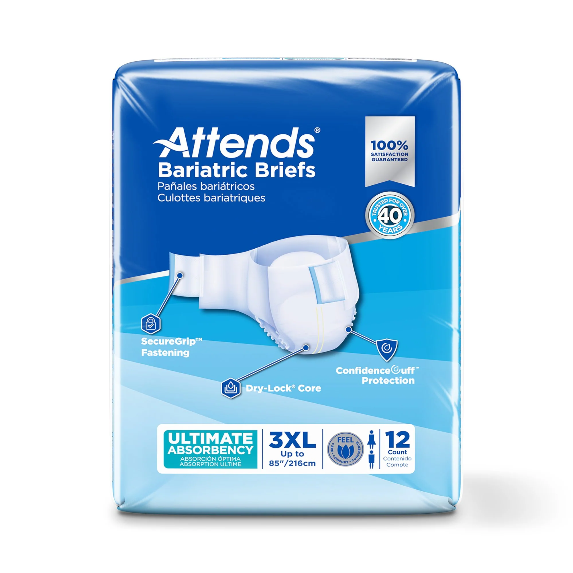 Attends Healthcare Products Attends Bariatric Briefs, 3X-Large (48/CS) - Image 3